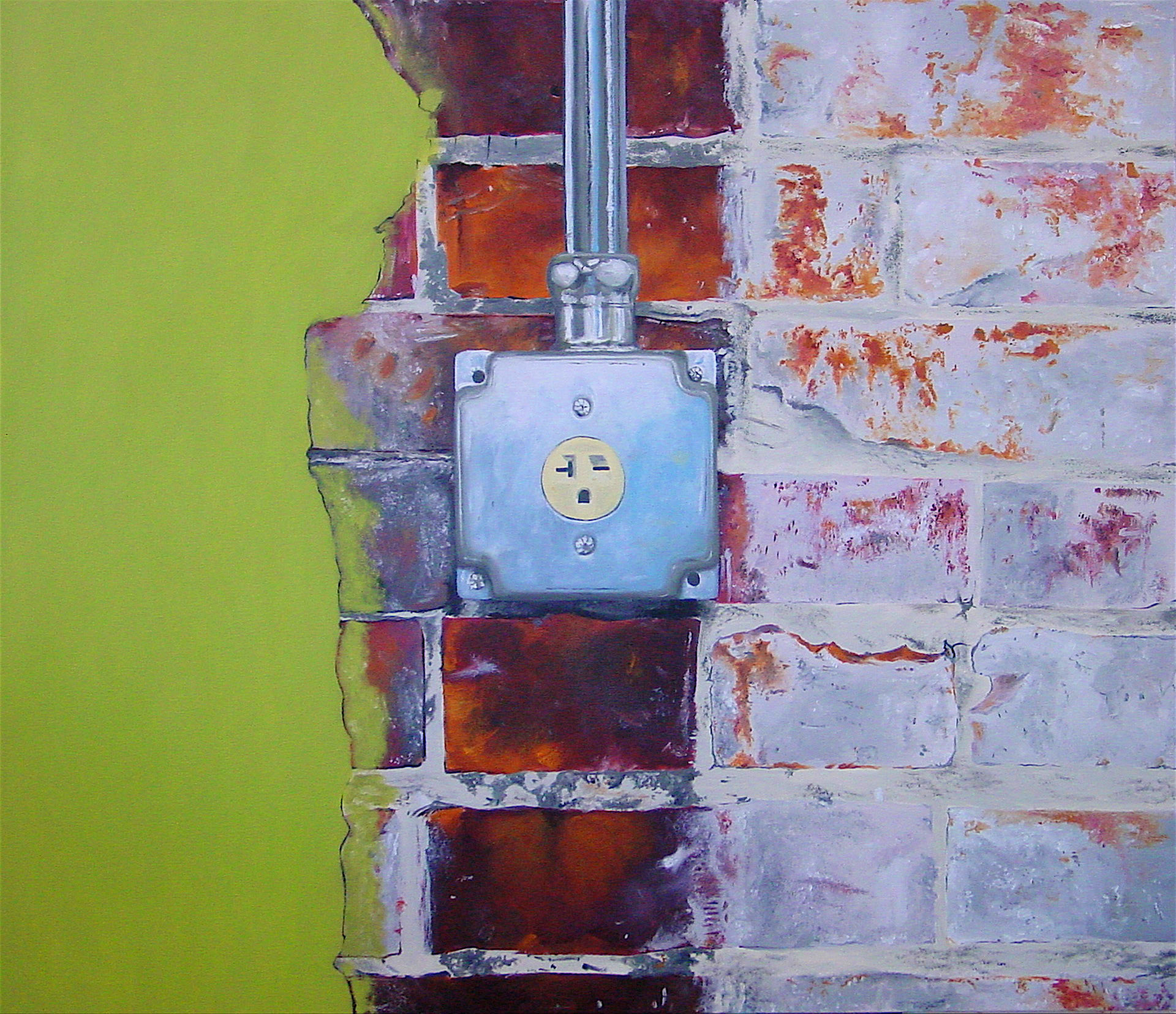 Tangerine Wall - - 42"x30" - Oil on Canvas - SOLD
