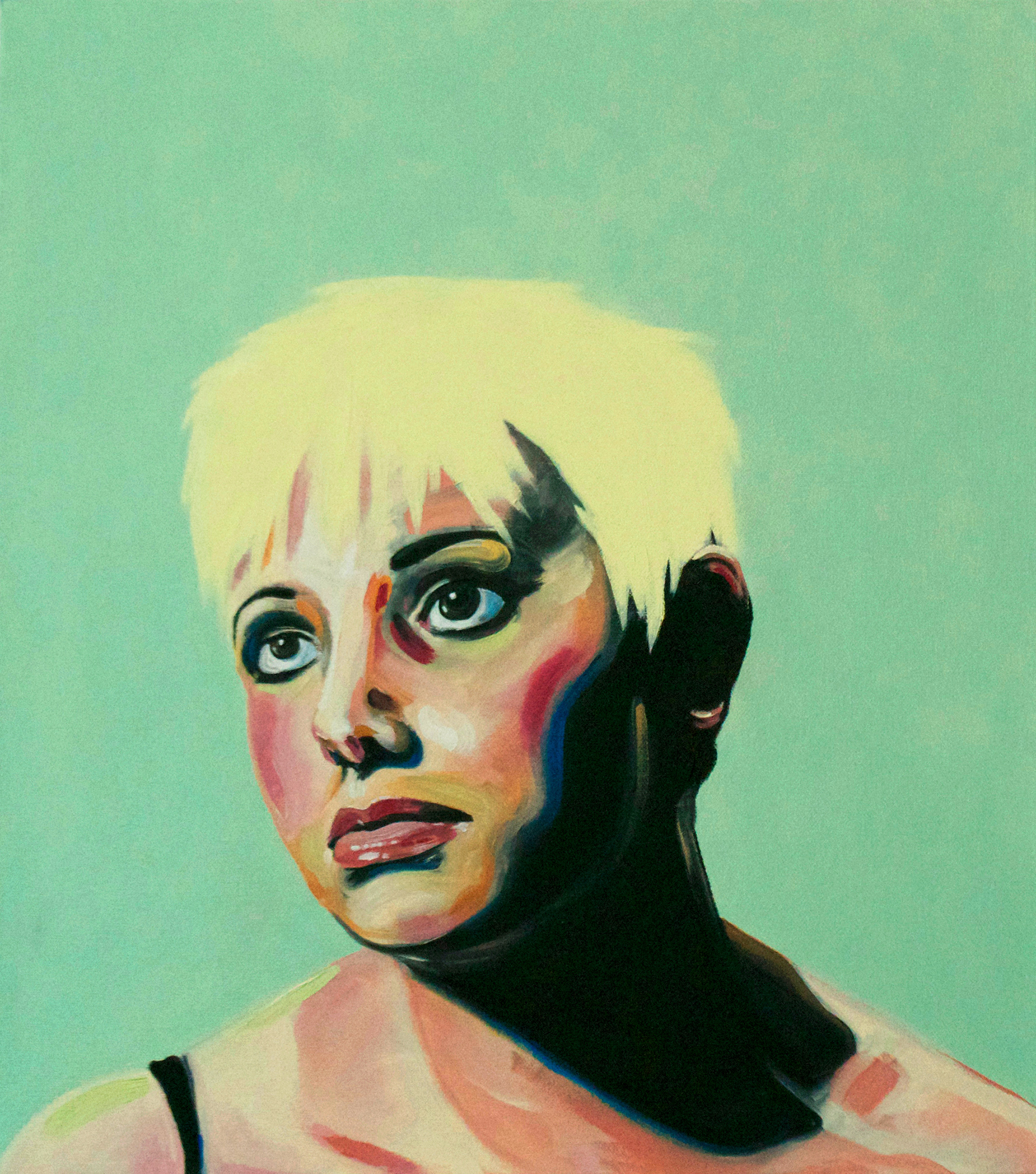 Woman in Green - 15"x17" - Oil on Canvas - SOLD
