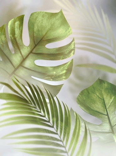 2. Engage State—As the fog clears, the leaves start pulsing lights, revealing the energy traveling through the veins.