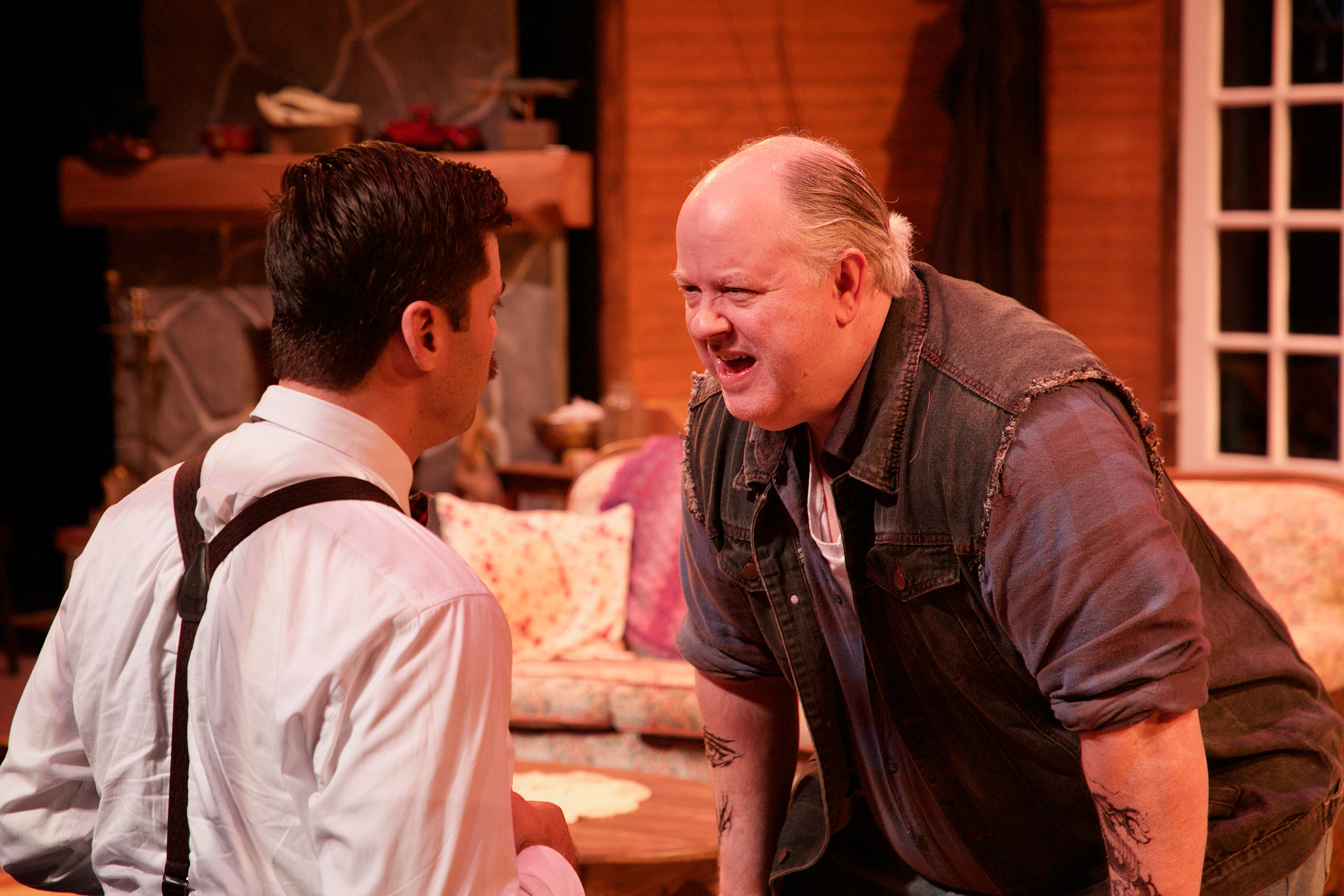 By: Larry Shue Directed by: Ryan Schabach  Photographer: Scott Hill  Set & Scenic: Dean Snider Costume: Kris Hanssen Lighting: David Gipson Sound: Ryan Eisworth Props: Sherry Frank Costume Shop Mang: Charlotta Sisco TD & Stg. Mang.: Alan Will Asst. Stg. Mang.: Jordan Gaskamp Executive AD: Kate Revnell-Smith Prod. Mang.: Alan Will GM: Lisa Thomas Box Office Mang.: LJ Kane  Cast:  John Dunn Justin O’Brien Lisa Thomas Troy Beckman Crystal O’Brien Alan Hall Tyler Galindo Jordan Gaskamp