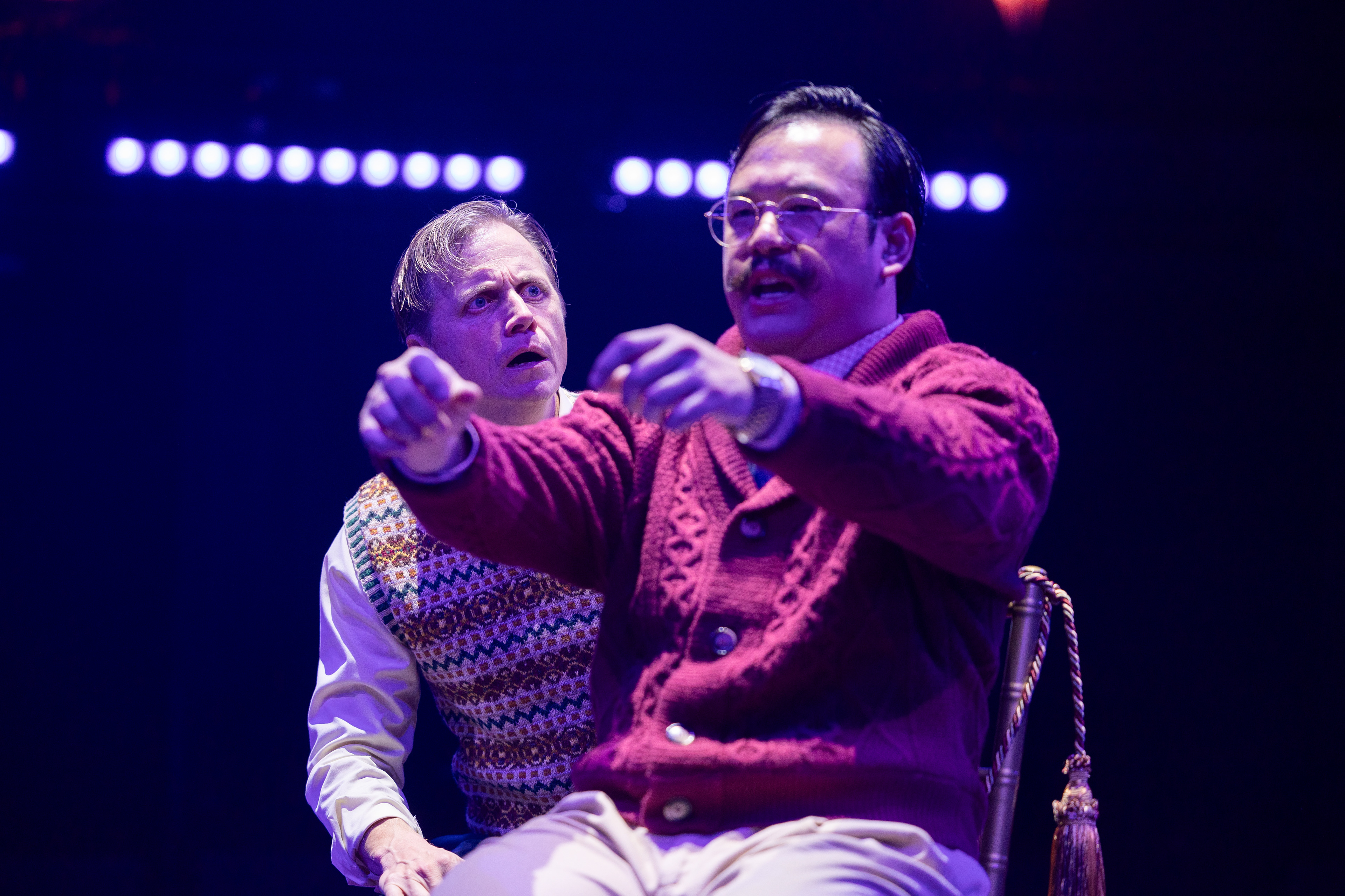 It’s A Wonderful Life: A Live Radio Play   stageshouston.com  WRITTEN BY: JOE LANDRY DIRECTED BY: DEREK CHARLES LIVINGSTON BASED ON THE STORY "THE GREATEST GIFT" BY PHILIP VAN DOREN STERN PRODUCERS: AMY SUTTON AND GARY CHILES  Photo courtesy of Stages Pictured: Cast of It's a Wonderful Life: A Live Radio Play, Stages (2025). Photo by: Melissa Taylor  CREATIVE TEAM Stage Manger: Carlos Cantu Scenic & Properties Designer: Jodi Bobrovsky Lighting Designer: Bryan Ealey Costume Designer: Leah Smith Sound Designer: Robert Leslie Meek Wig Stylist: Gisell Rubio  CAST VIOLET, et al: DeShae LaShawn Mary, et al: Jillian Linton Potter, et al: Gabriel Regojo George Bailey: Ryan Schabach Joseph, et al: Christopher Szeto-Joe  Clarence, et al: Pamela Vogel