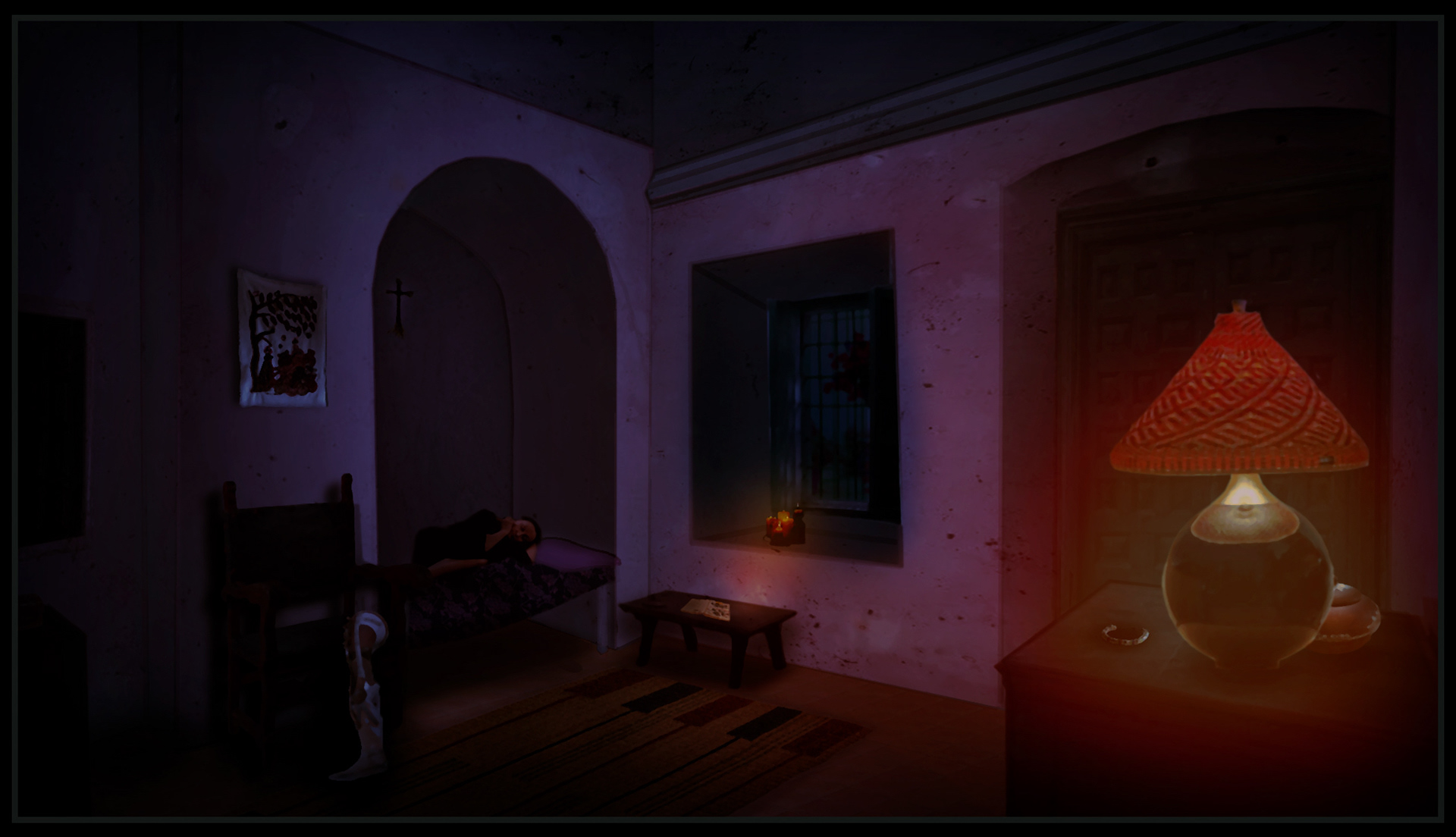 INT. CARMEN'S BEDROOM - RENDERING (ADOBE PHOTOSHOP)