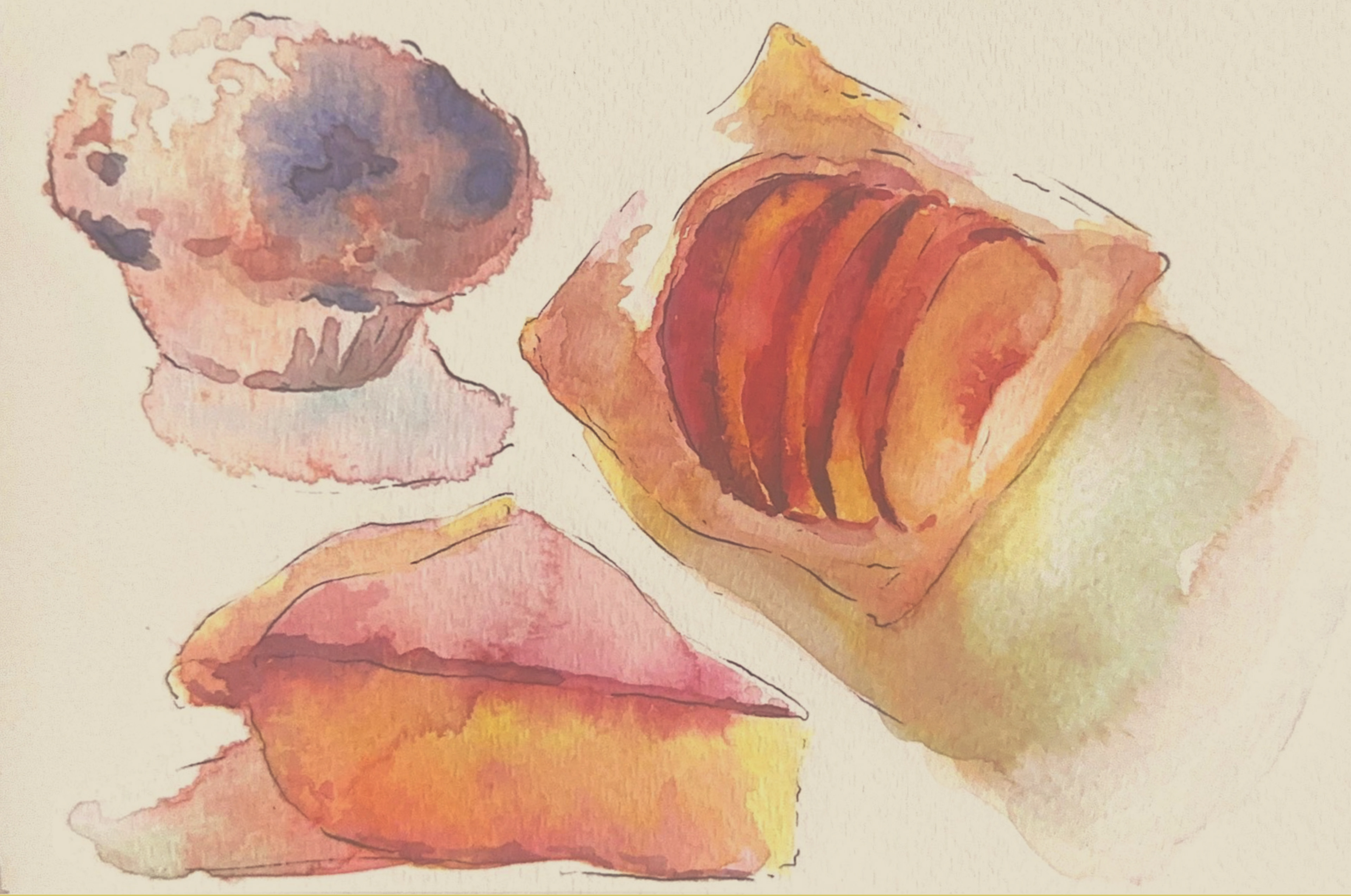 Pastries ; Water Color