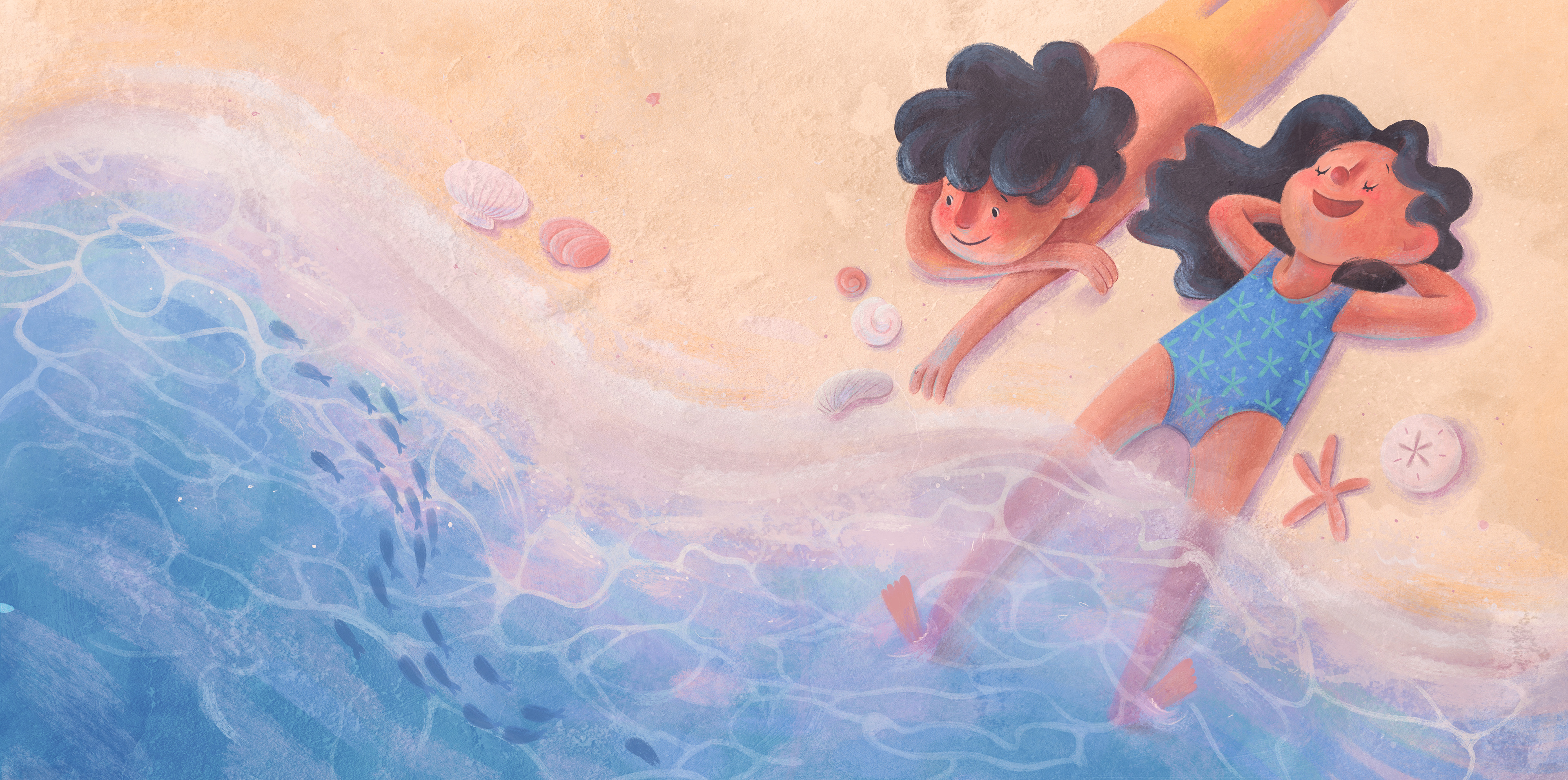 Star of the Sea 2 Page Spread ; Procreate & Adobe Photoshop 2024