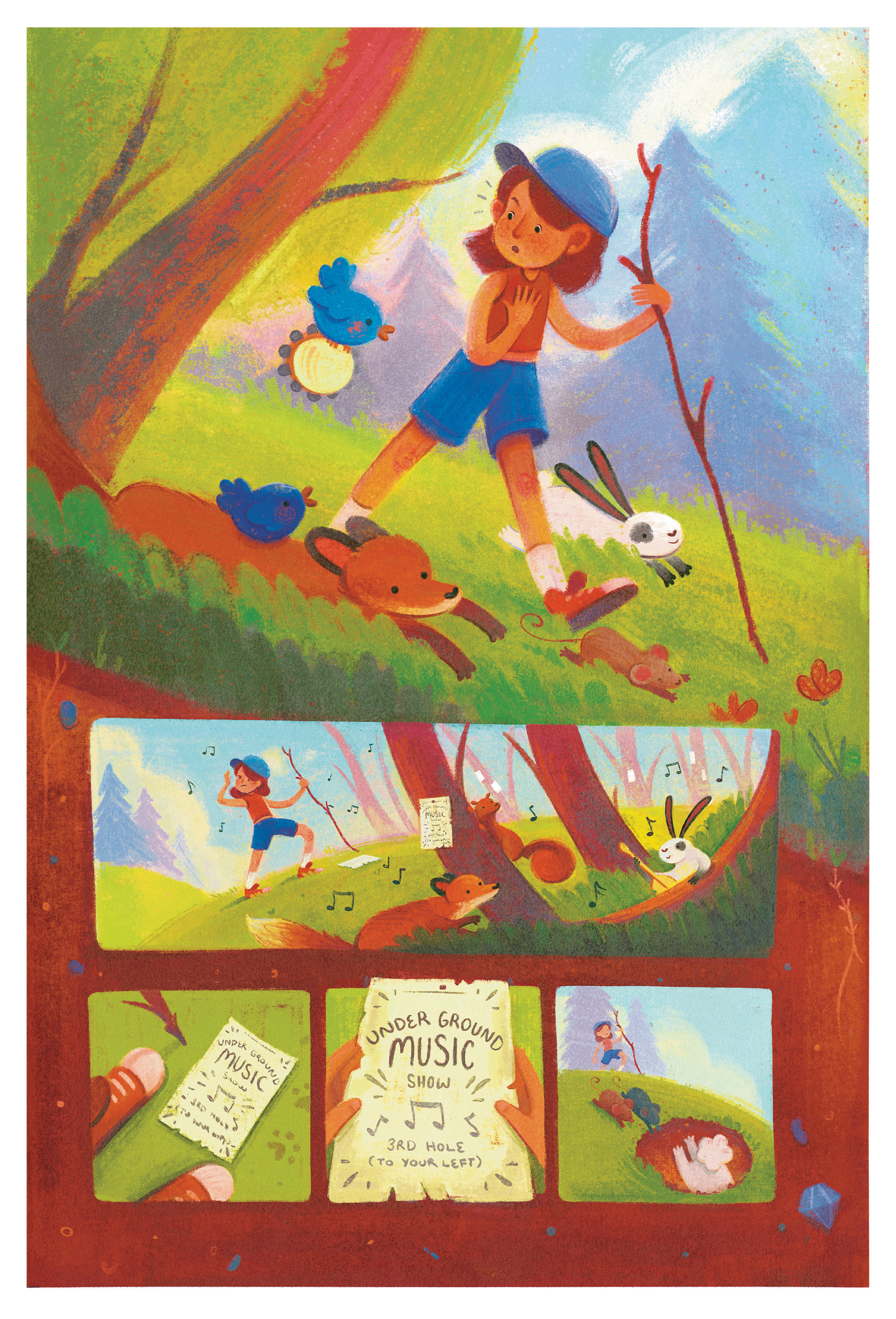 Meanwhile Comic Pg 1. ( Society of Illustrators Featured) ; Procreate 2025