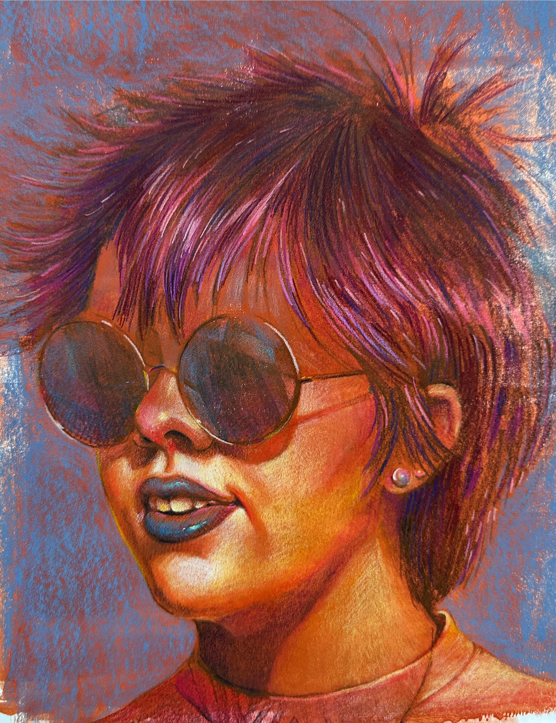 Candid Portrait ; Acrylic & Colored Pencil