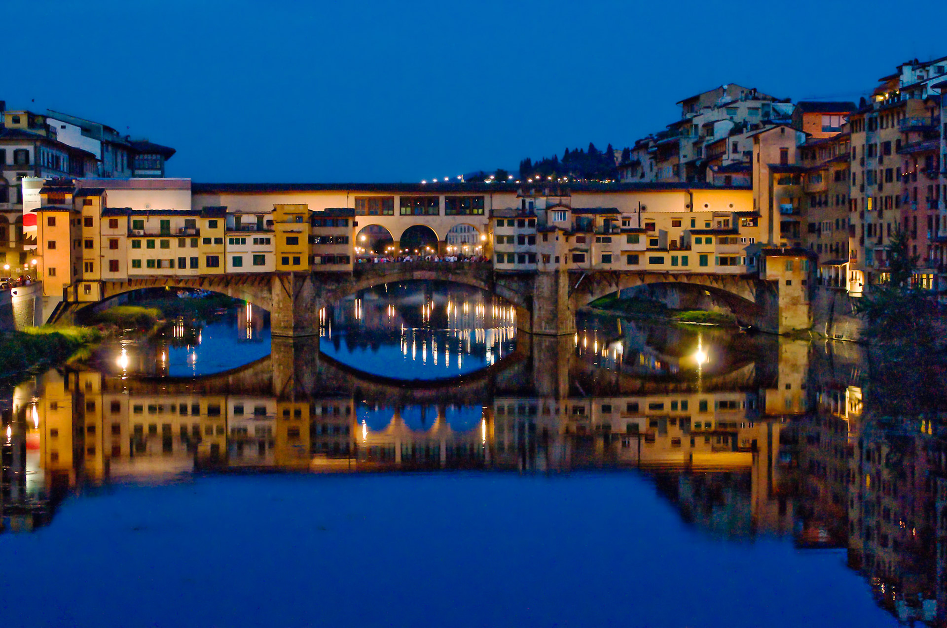 One of my favorite subjects in Florence is the Ponte Vecchio. The reflections in the placid waters of the Arno lend to the timelessness of this ancient structure..