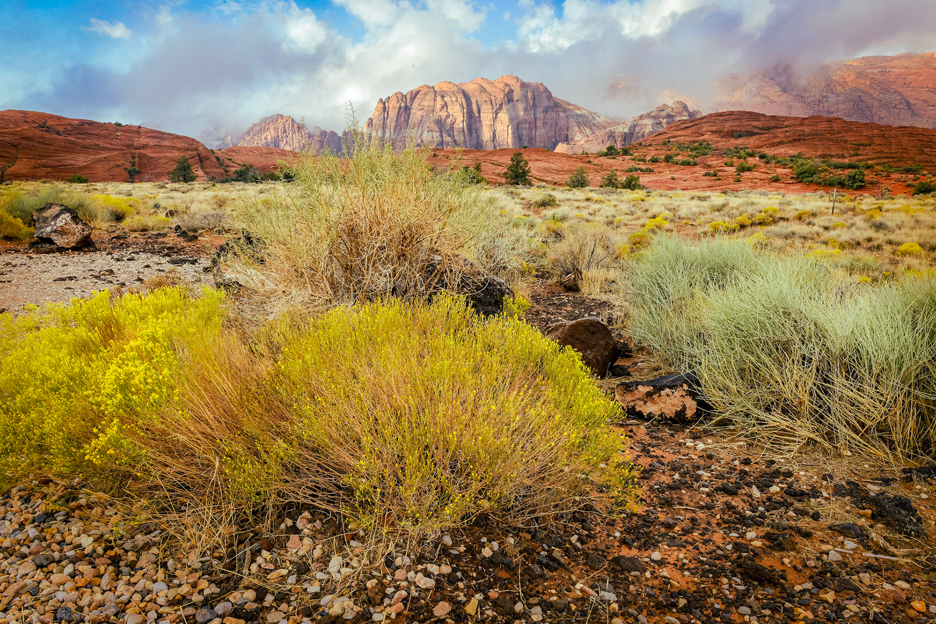 "Clearing Sky Over Snow Canyon", Utah, 2016