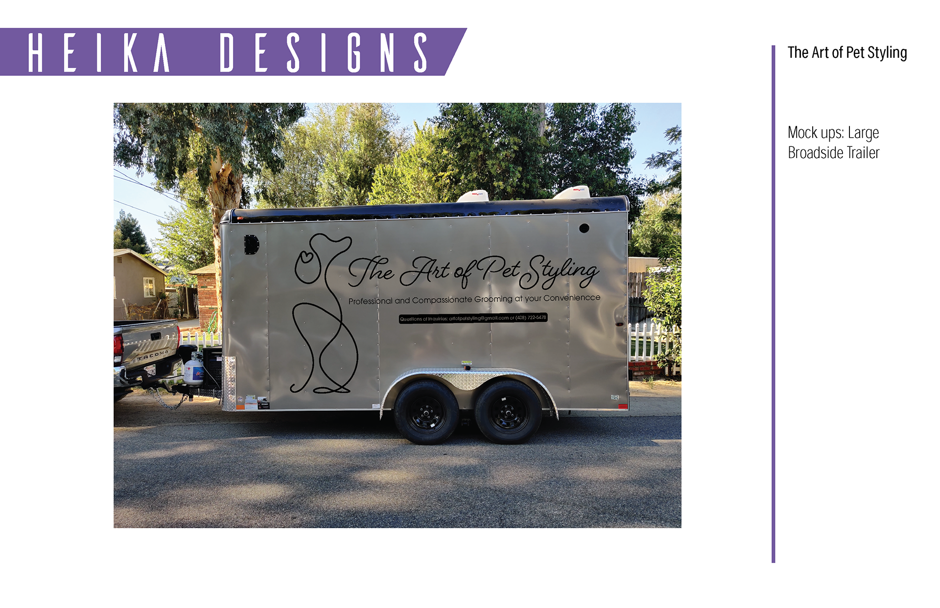 Initial Mock Up for Closed Side of Trailer