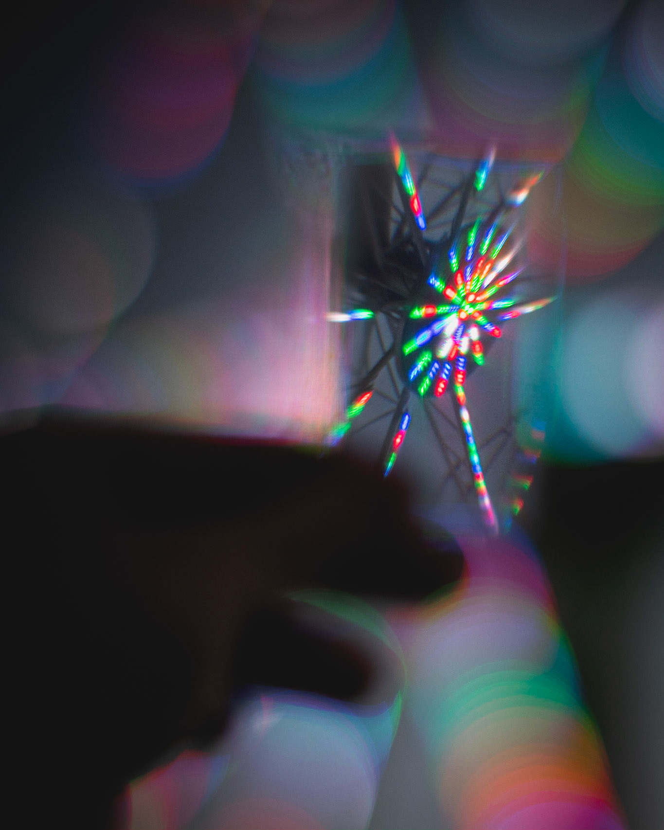 Another shot through my magnifying lens, this one of the "Rock-O-Plane"  Ferris wheel.