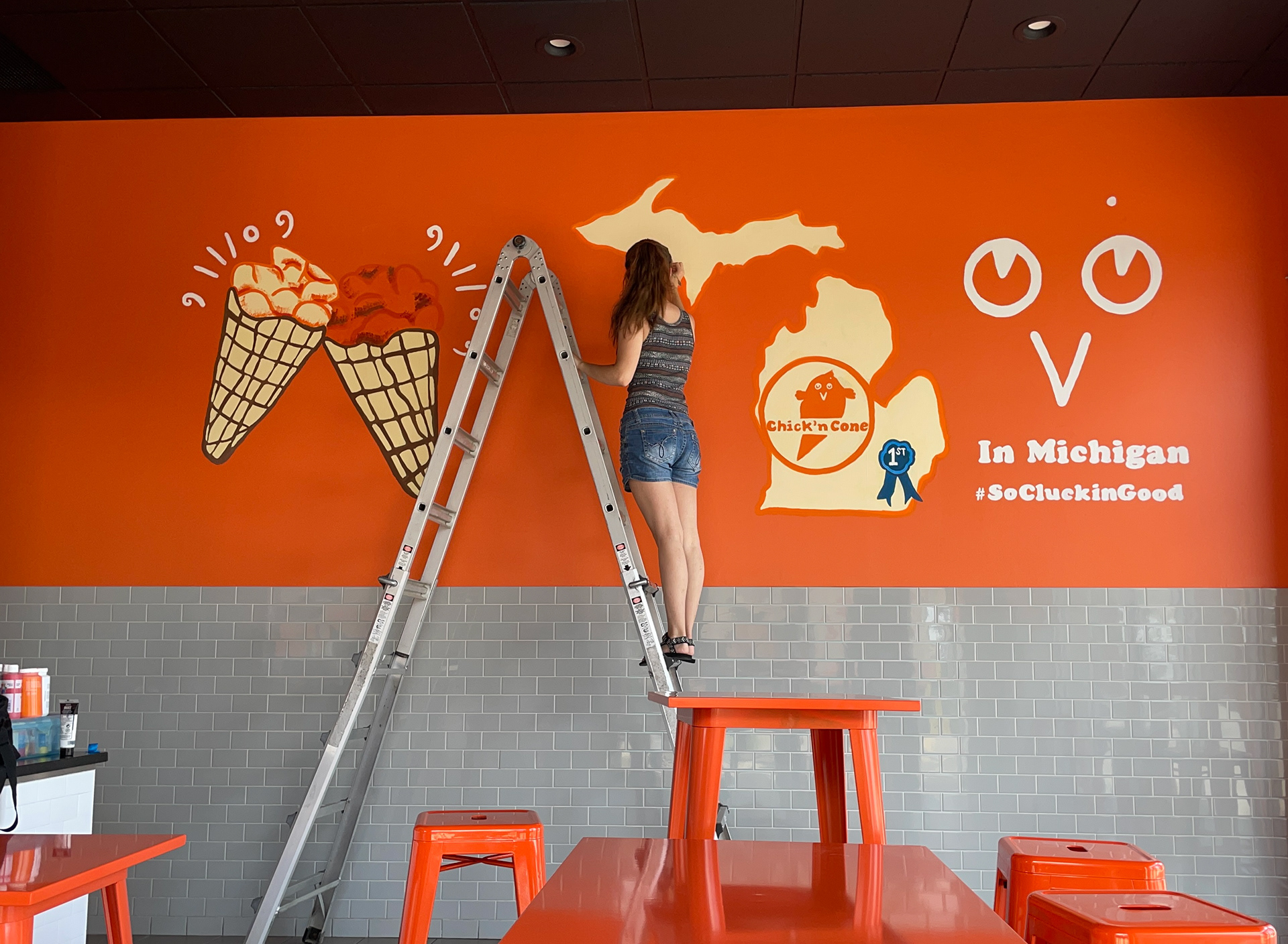 Chick'n Cone Madison Heights Mural
