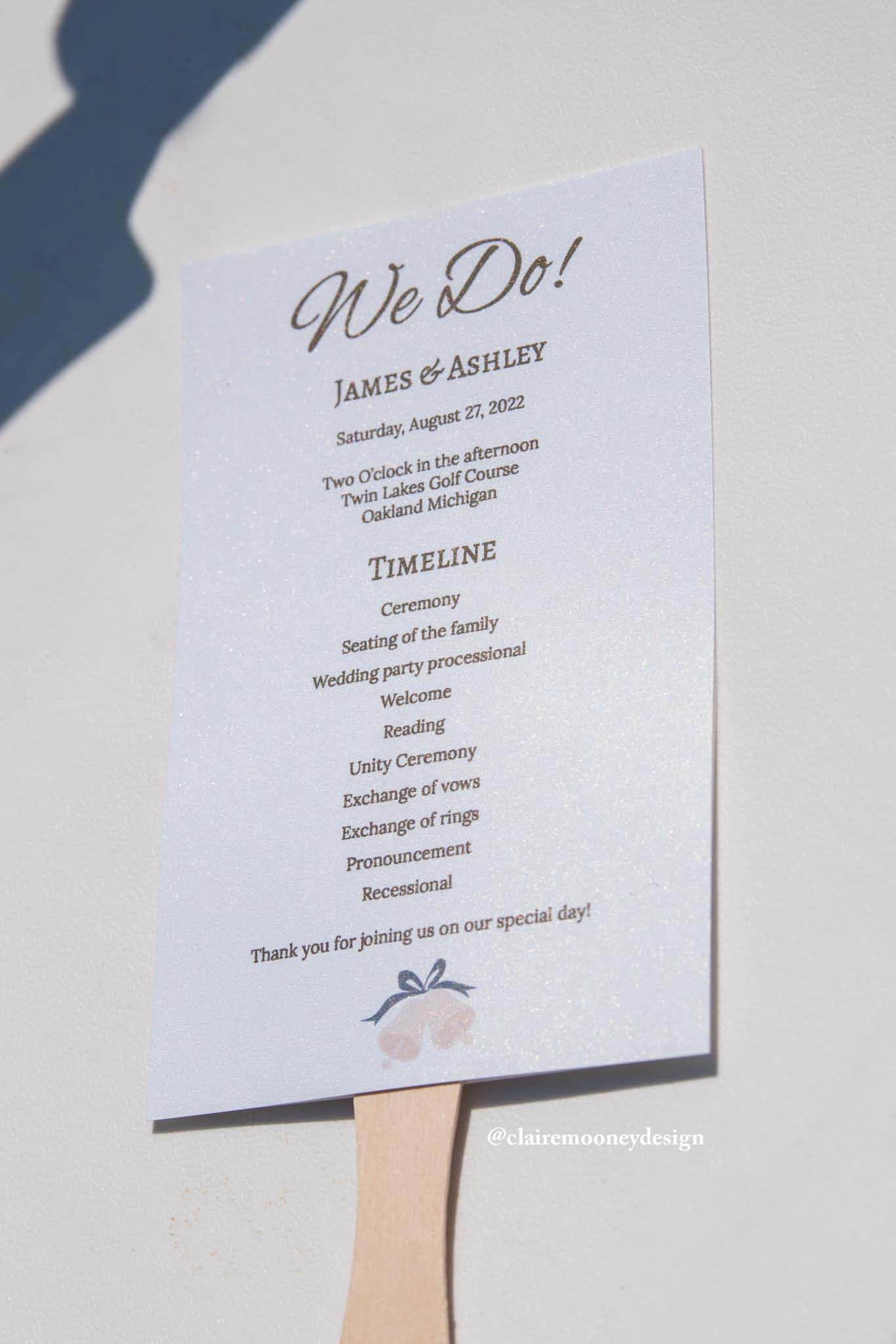2nd Wedding Program Design