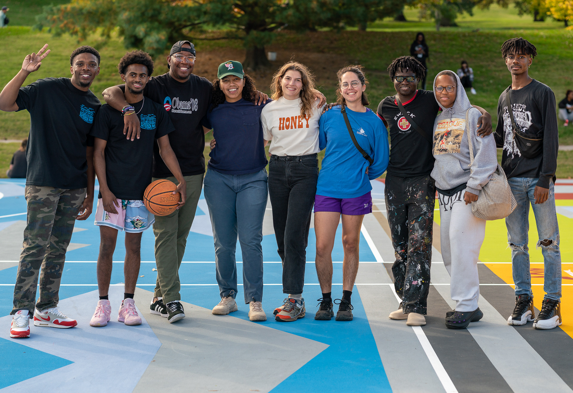 Volunteers that helped paint