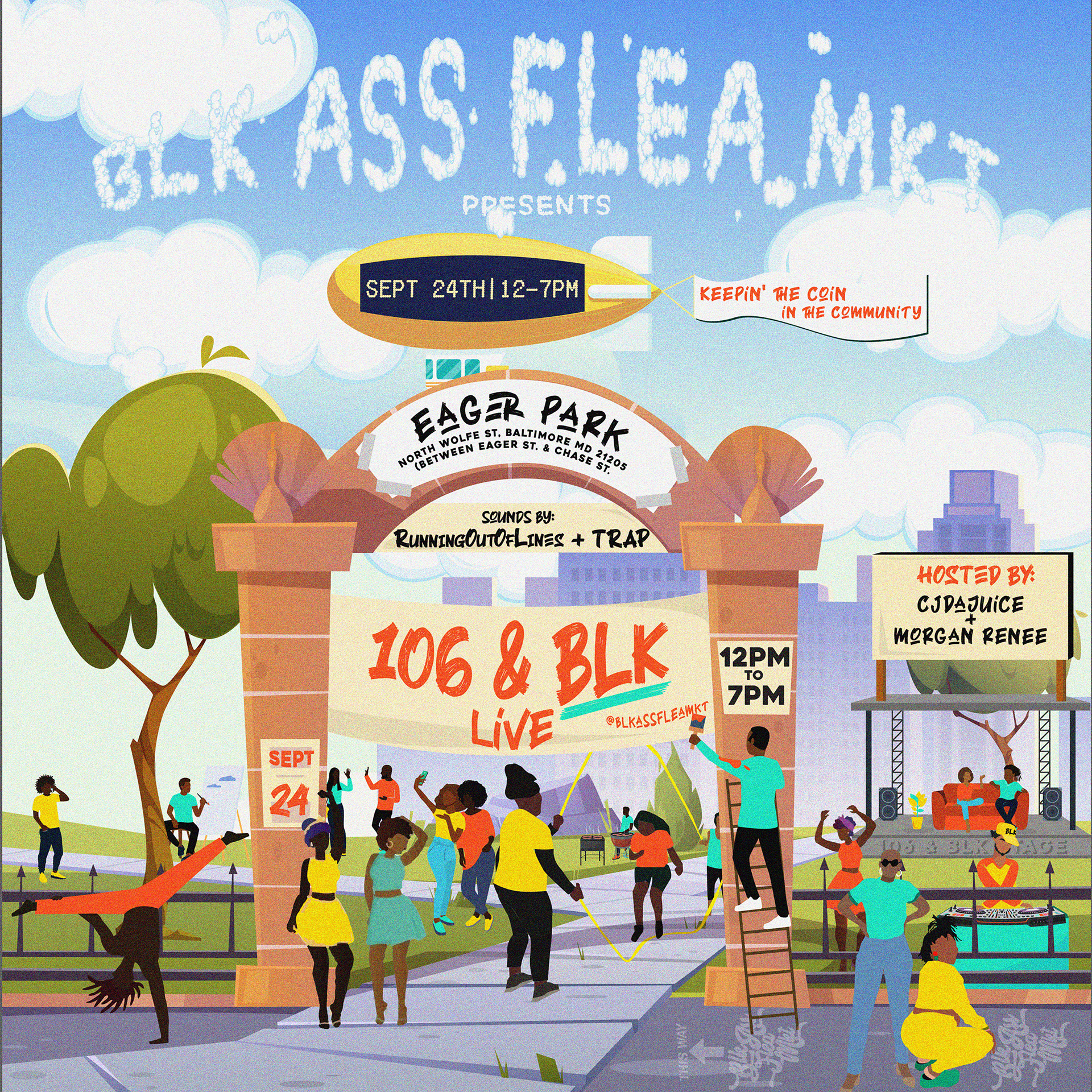 BLK ASS FLEA MKT Event Flyer