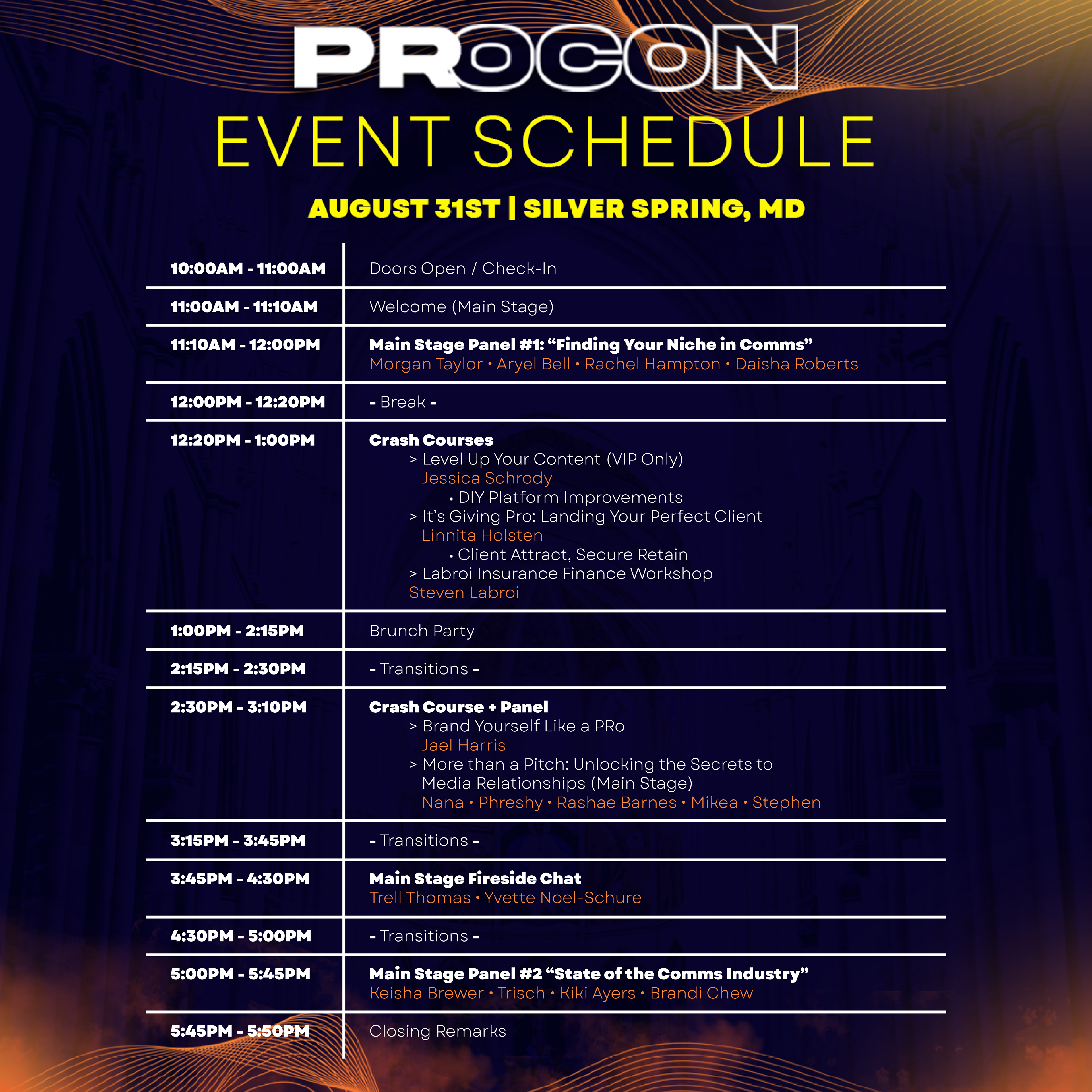 Conference Schedule