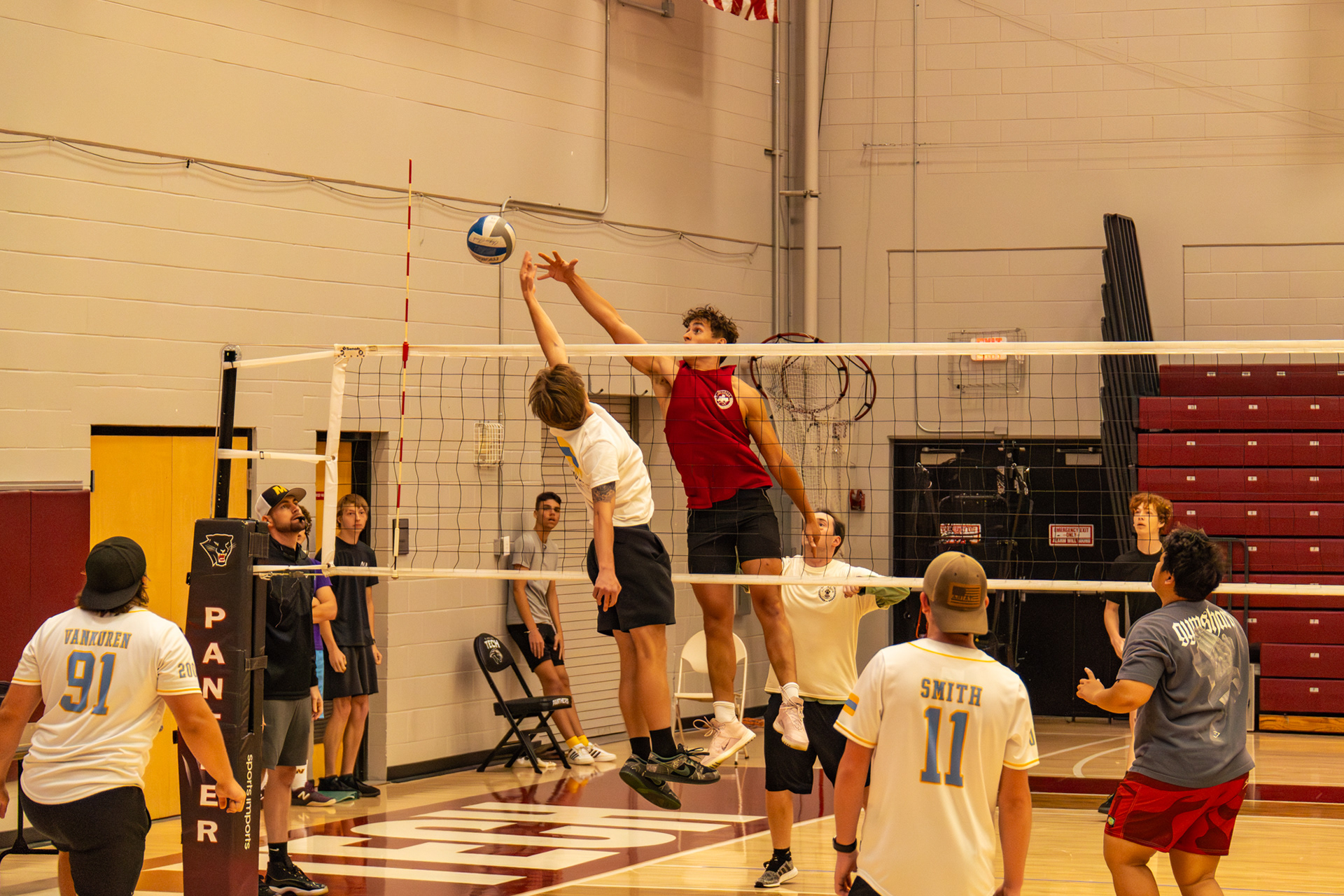 Lambda Chi Alpha plays Alpha Tau Omega in the play-in round of volleyball.