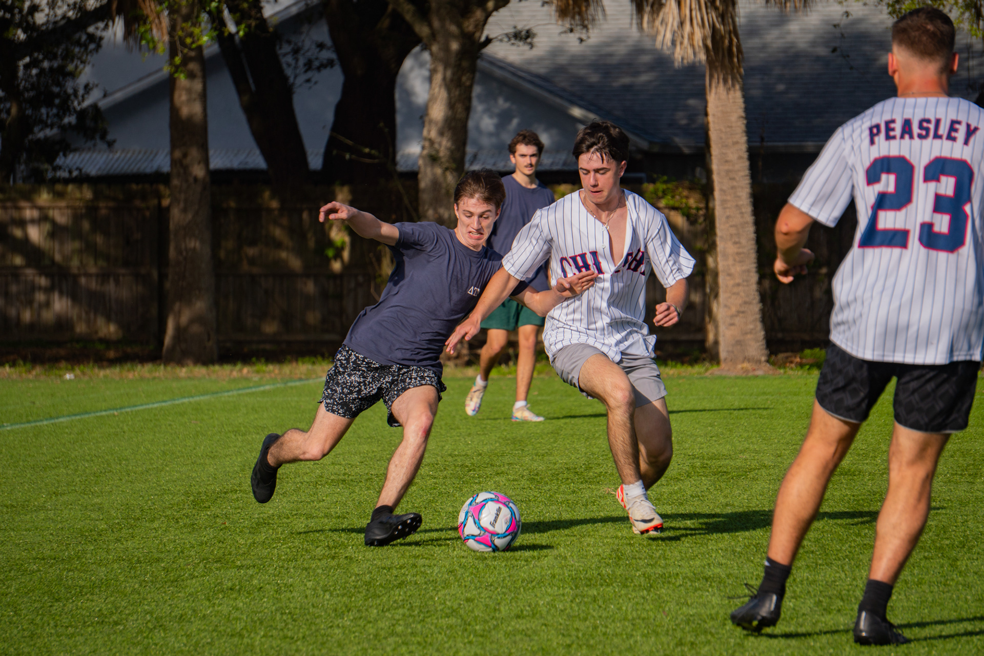Women’s Alpha Eta Rho against Gamma Phi Beta in the first round of soccer.