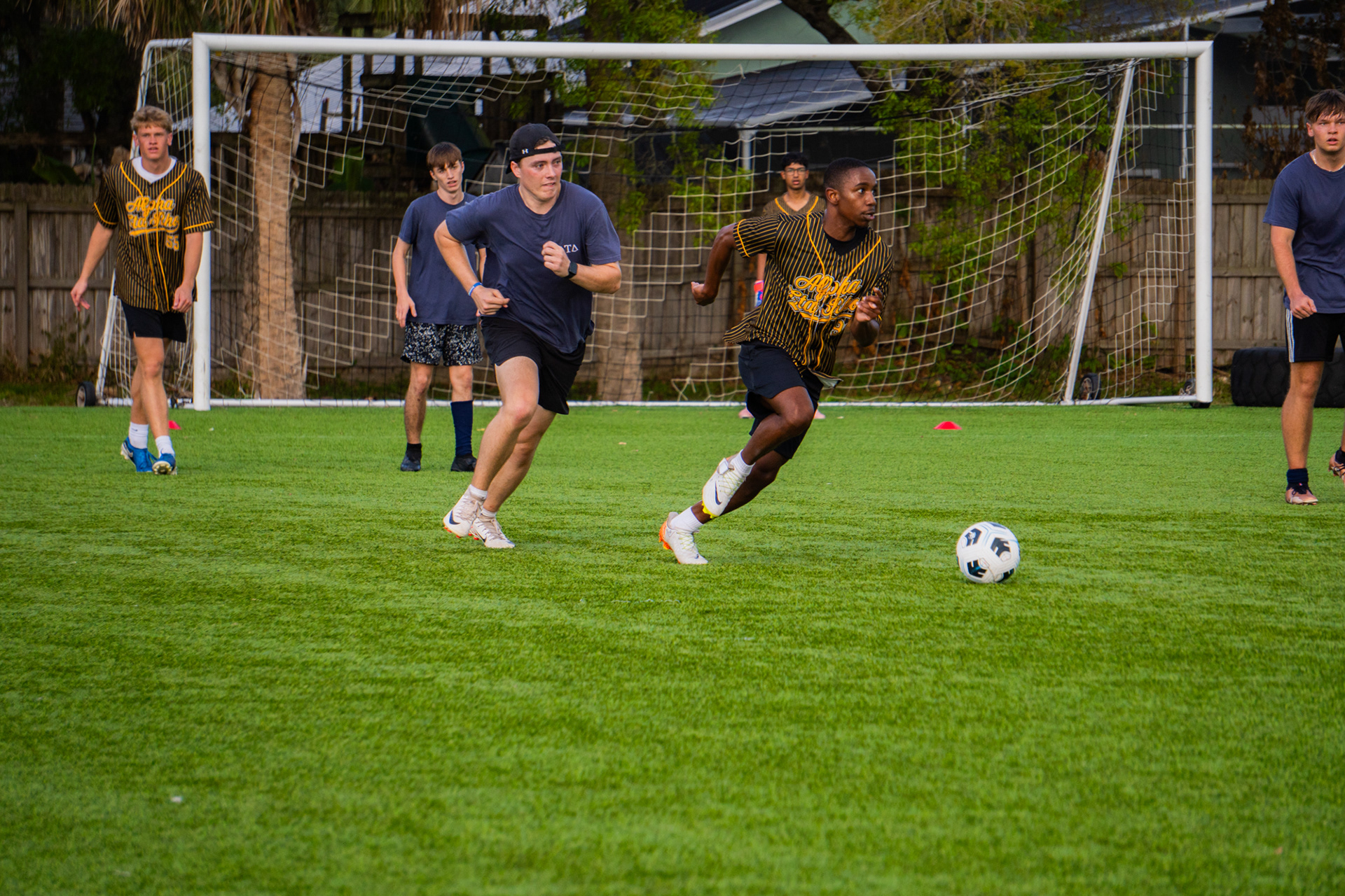 Men’s Alpha Eta Rho against Delta Tau Delta in the soccer final.