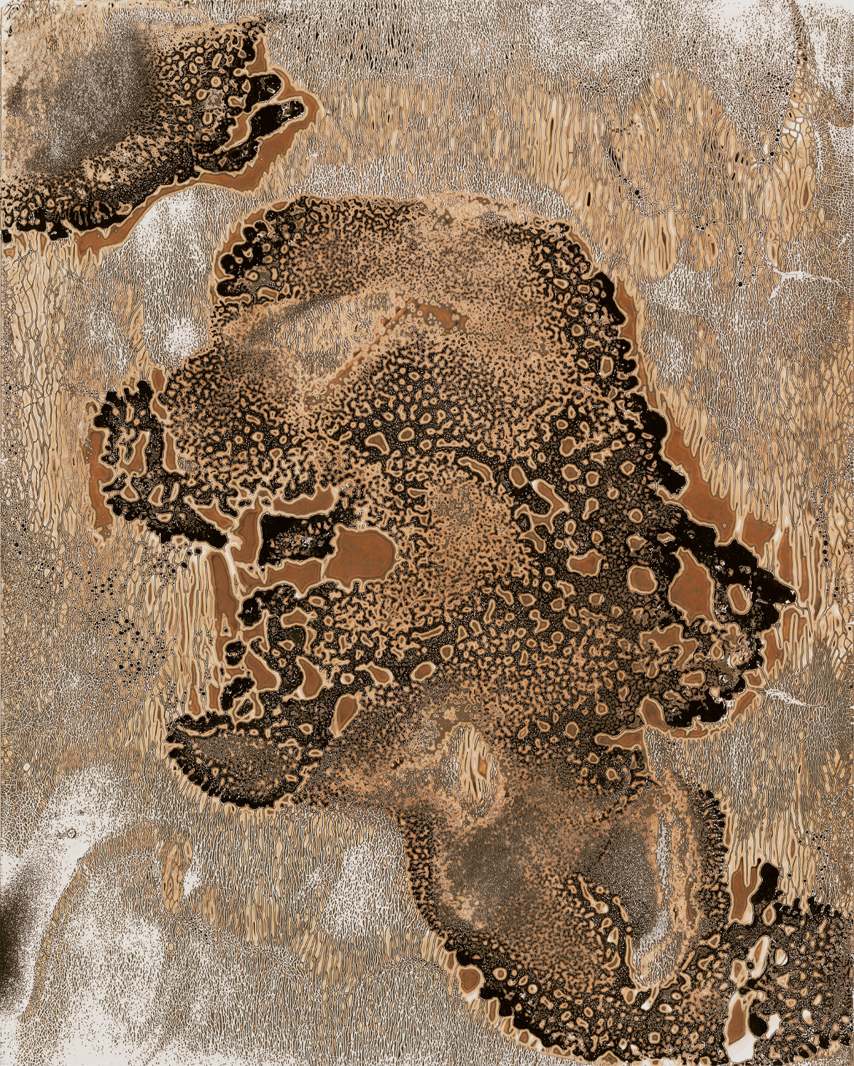 Sand Storm, 40,09cm x 50cm, Chemigram, Gicleé