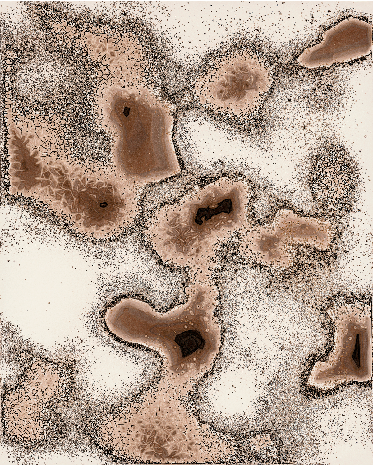 Desert Glimmer, 40,17cm x 50cm, Chemigram, Gicleé