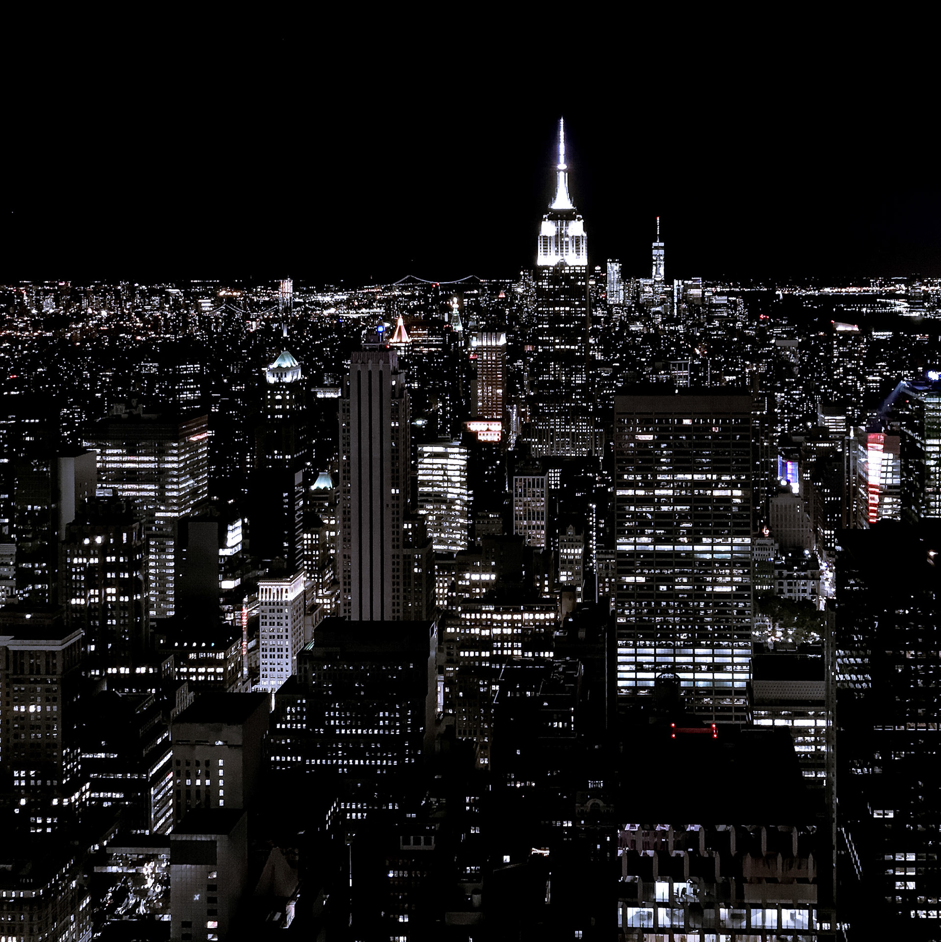 View over NYC towards Empire State Building from the Top of the Rock