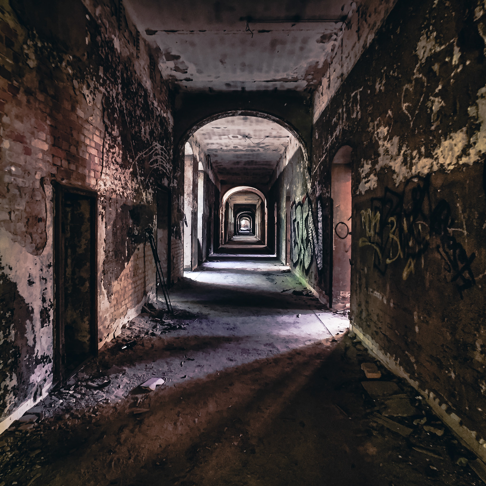Red Hallway | Beelitz, Germany