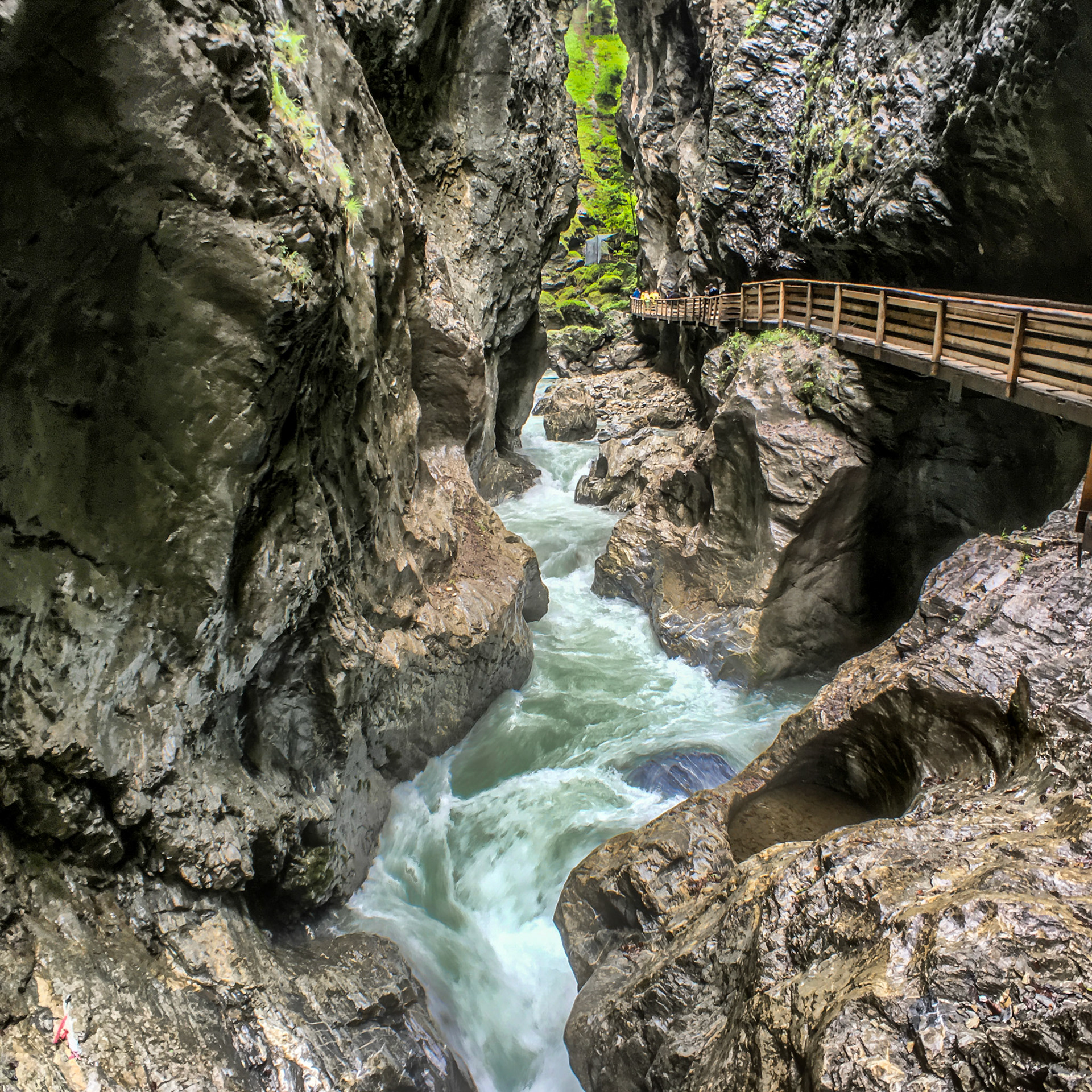 Liechtenstein Gorge is a beautiful, narrow gorge near Salzburg with a beautiful sight and photo spot behind each ledge.