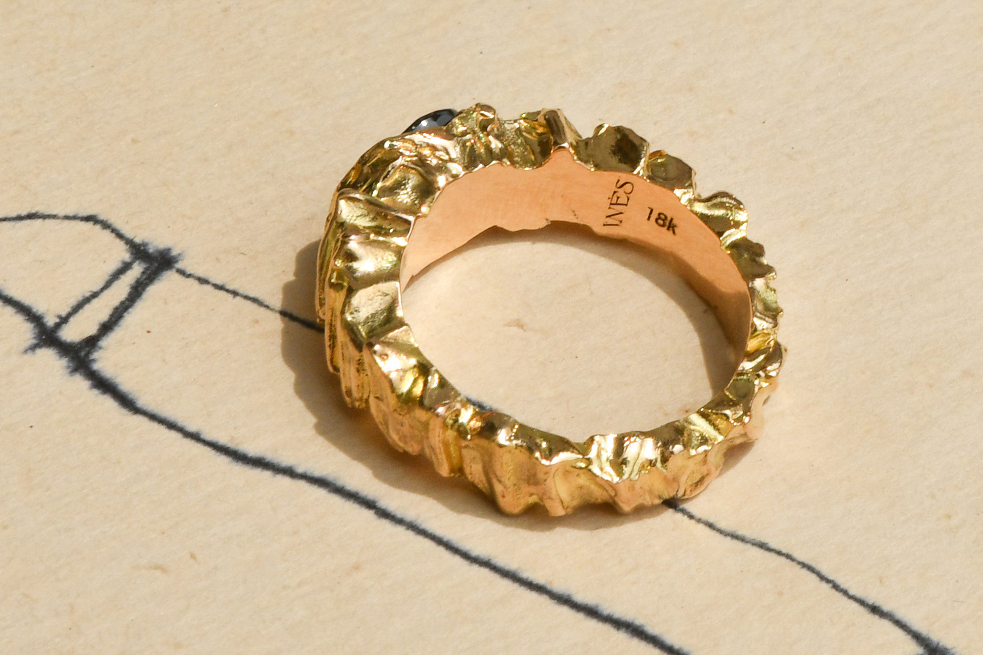 Jose, 2023 // 18k gold and blue sapphire