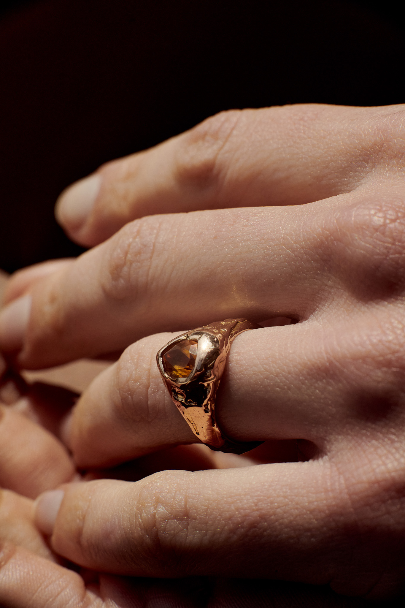 Inés // 18k pink gold and citrine (made to order, limited edition)