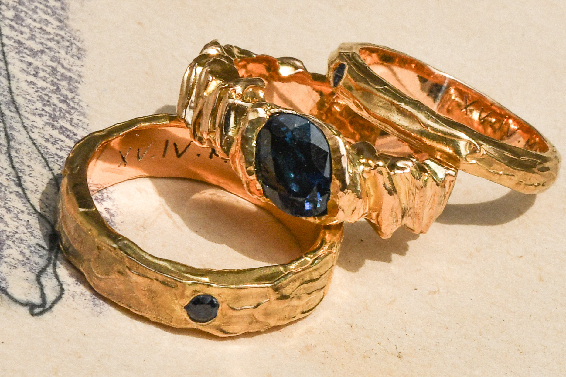 Jose, 2023 // 18k gold and blue sapphire