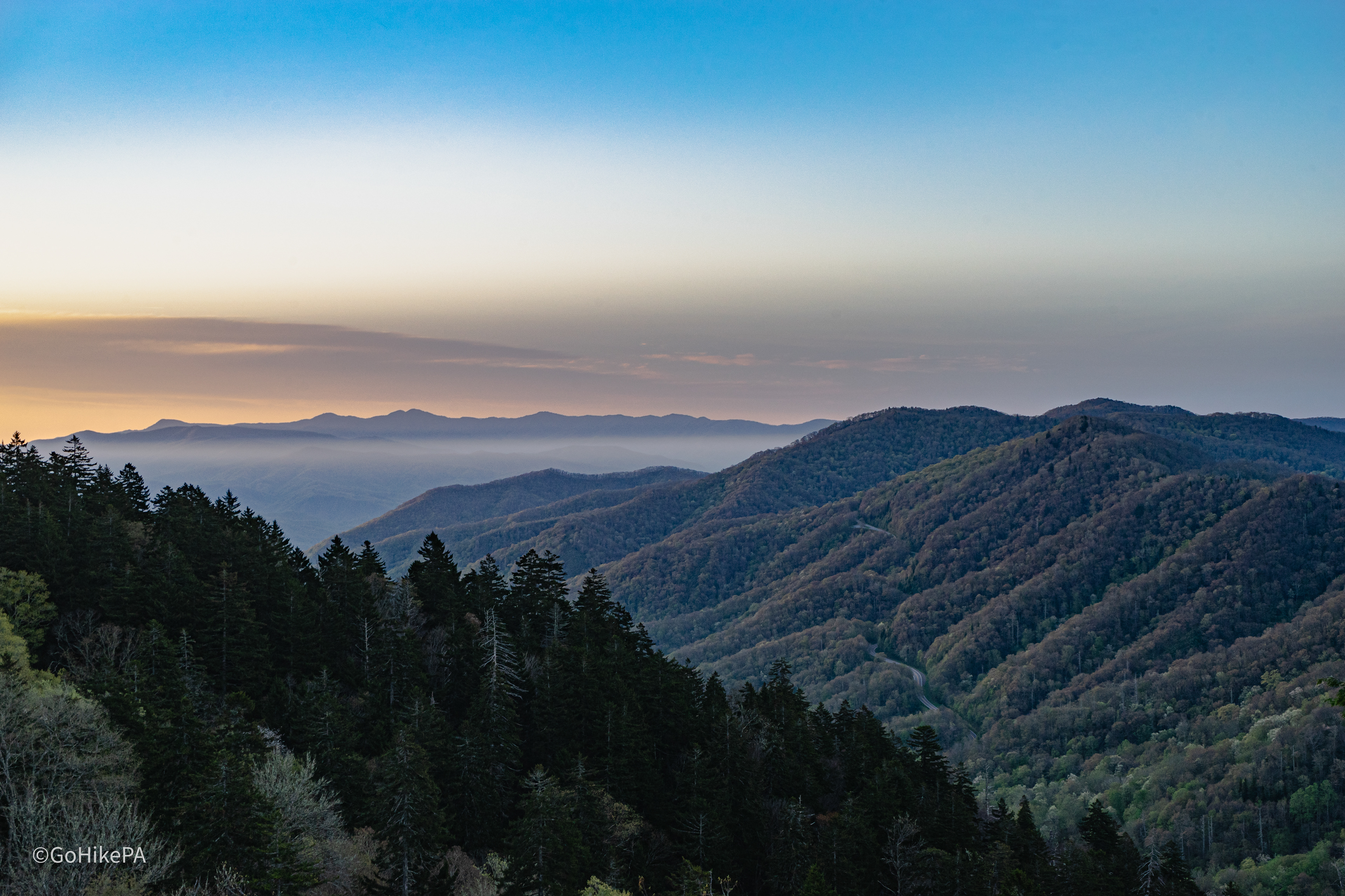 Sunrise from Newfound Gap