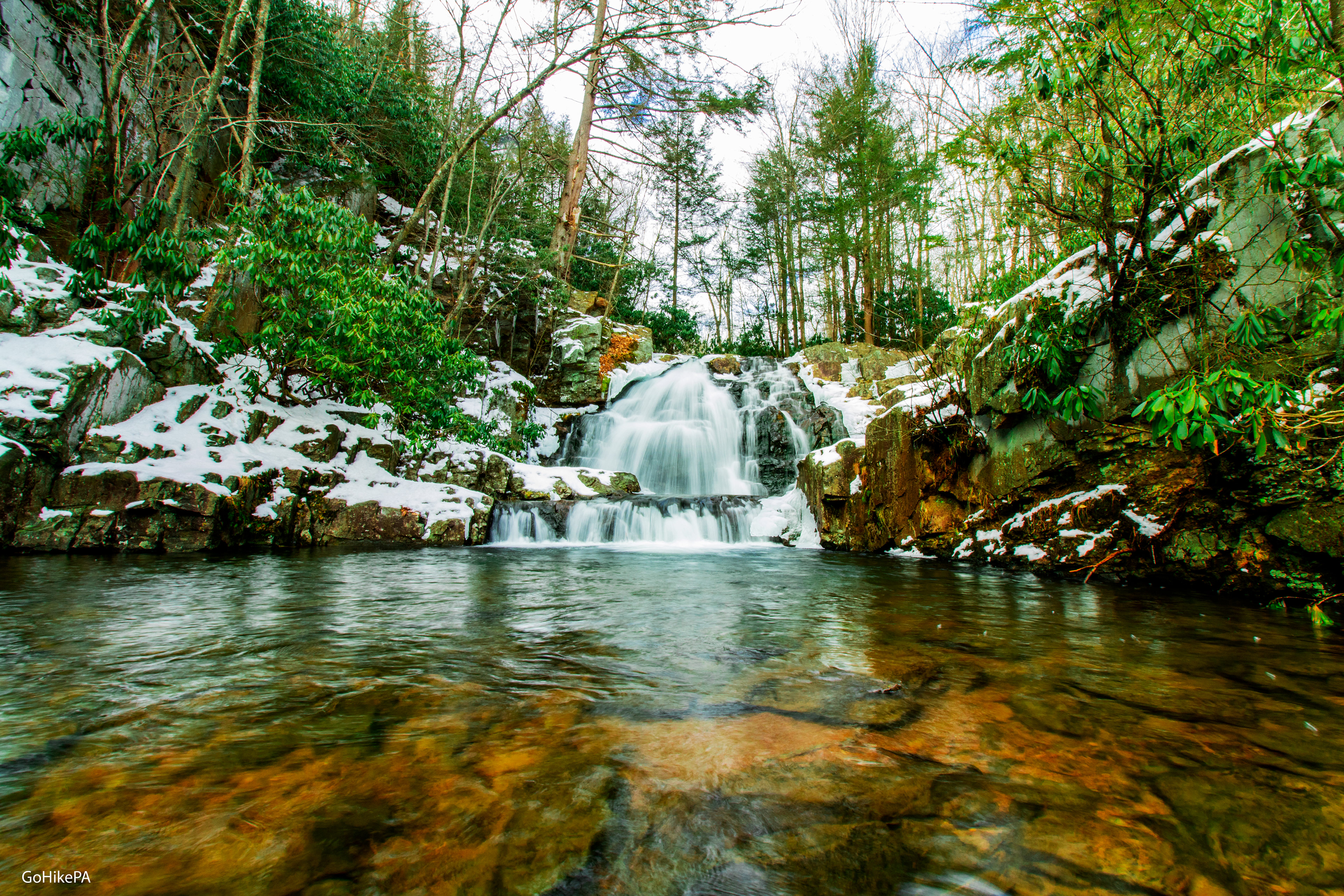 Hawk Falls, Wintertime