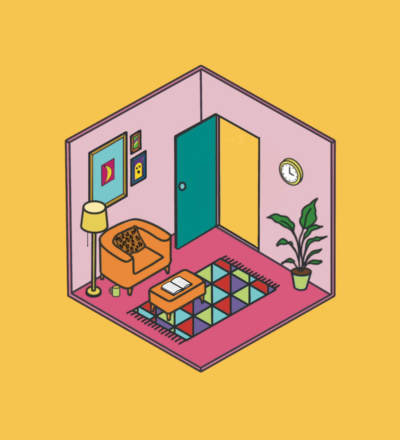 Isometric room illustration