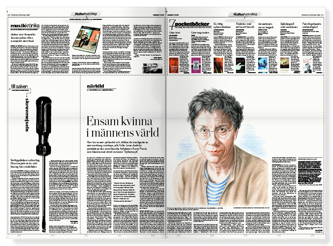 DN Kultur. Art direction, redesign. Example above silver medal award in Society of News Design.