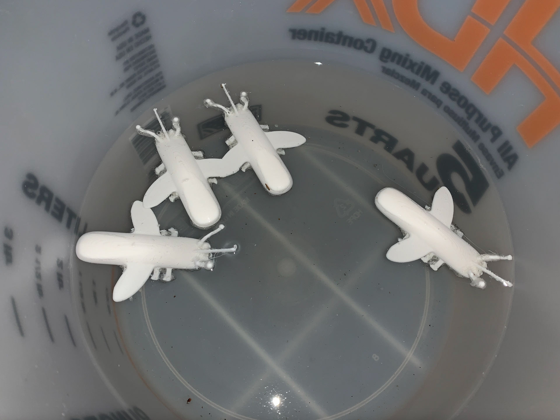 Some G.A.C.K. 2000s soaking after their print.