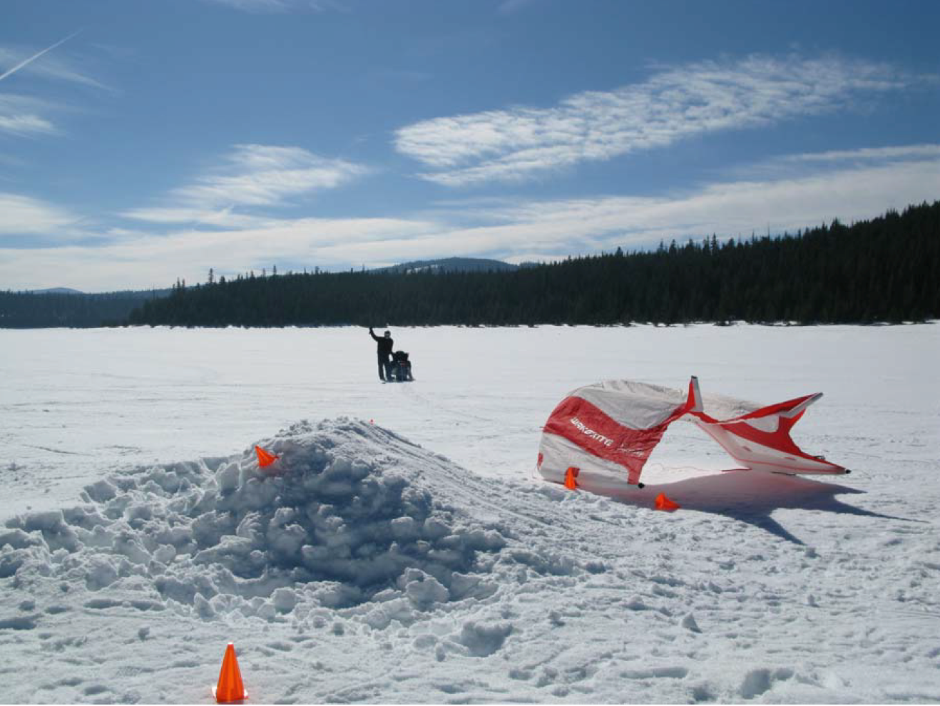 Here's one of the kickers we built to provide a launch pad.