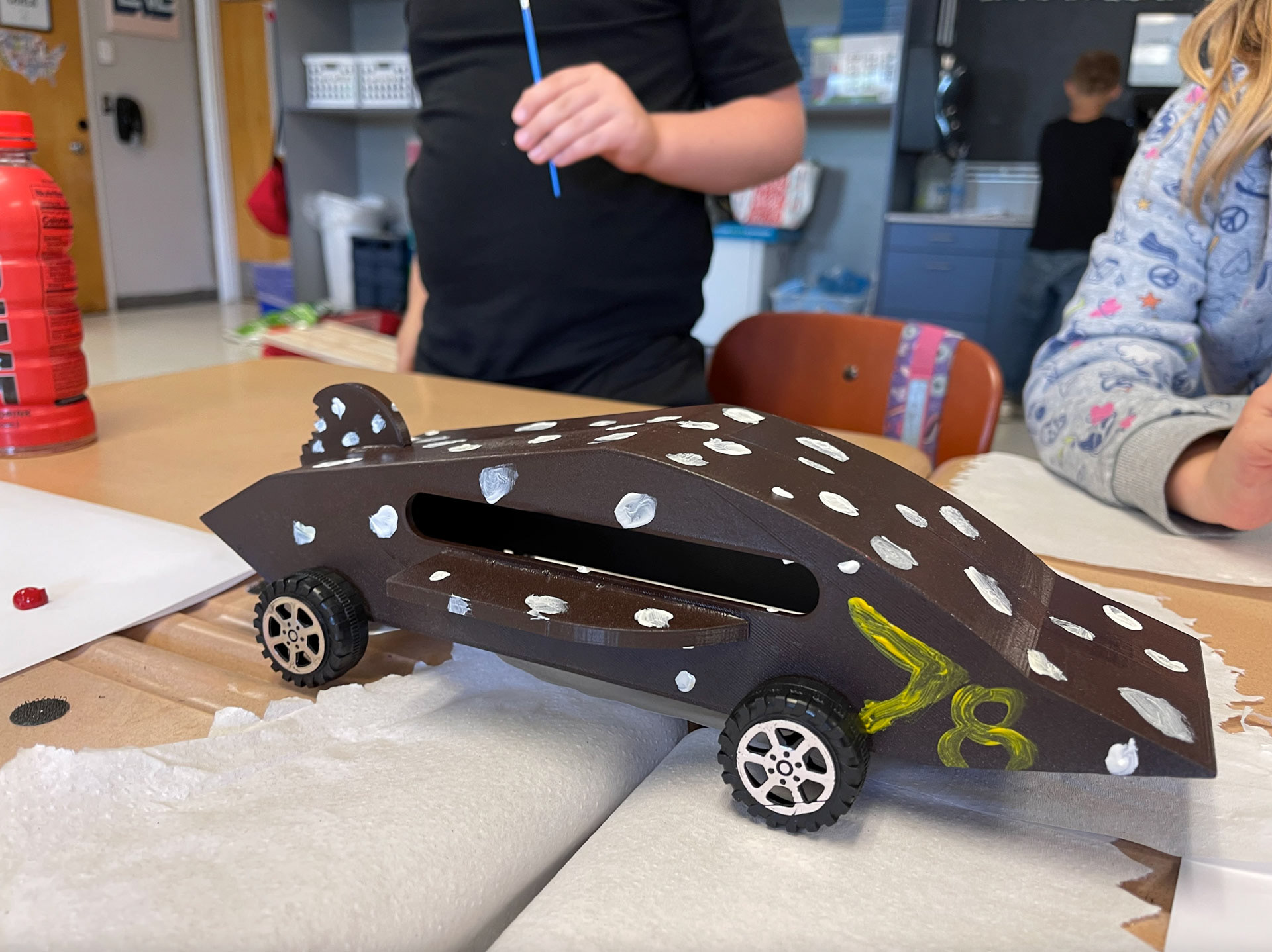 The "Cookie" car was a classic, complete with a bitten cookie on the tail!