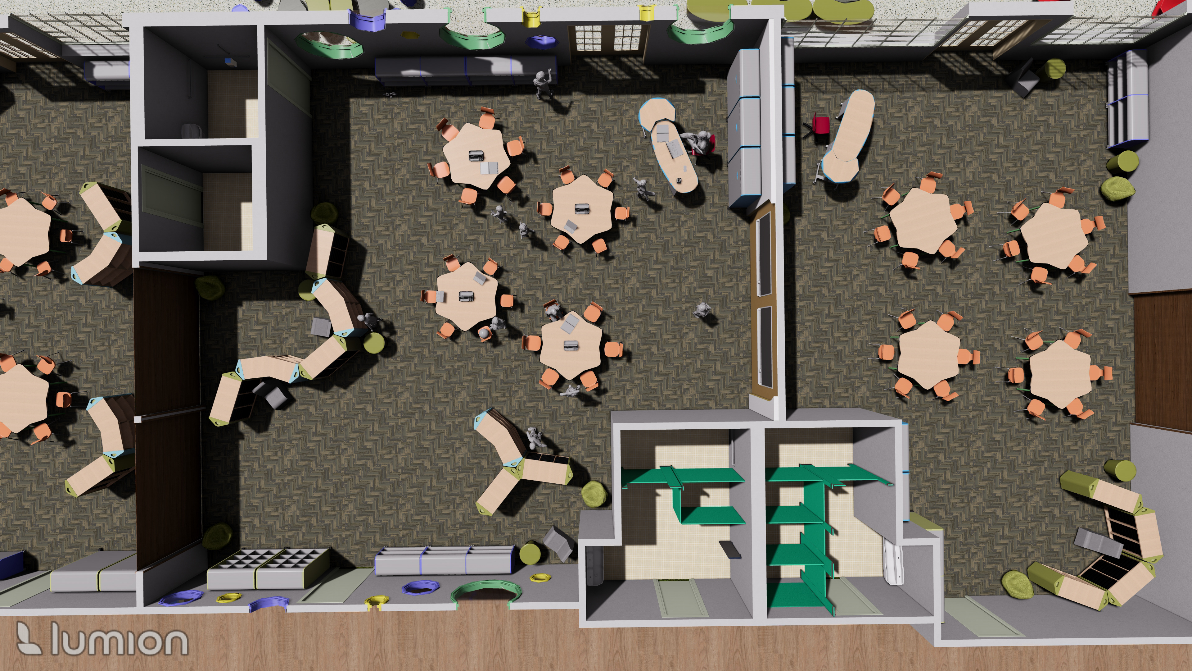 Kindergarten classroom enlarged plan