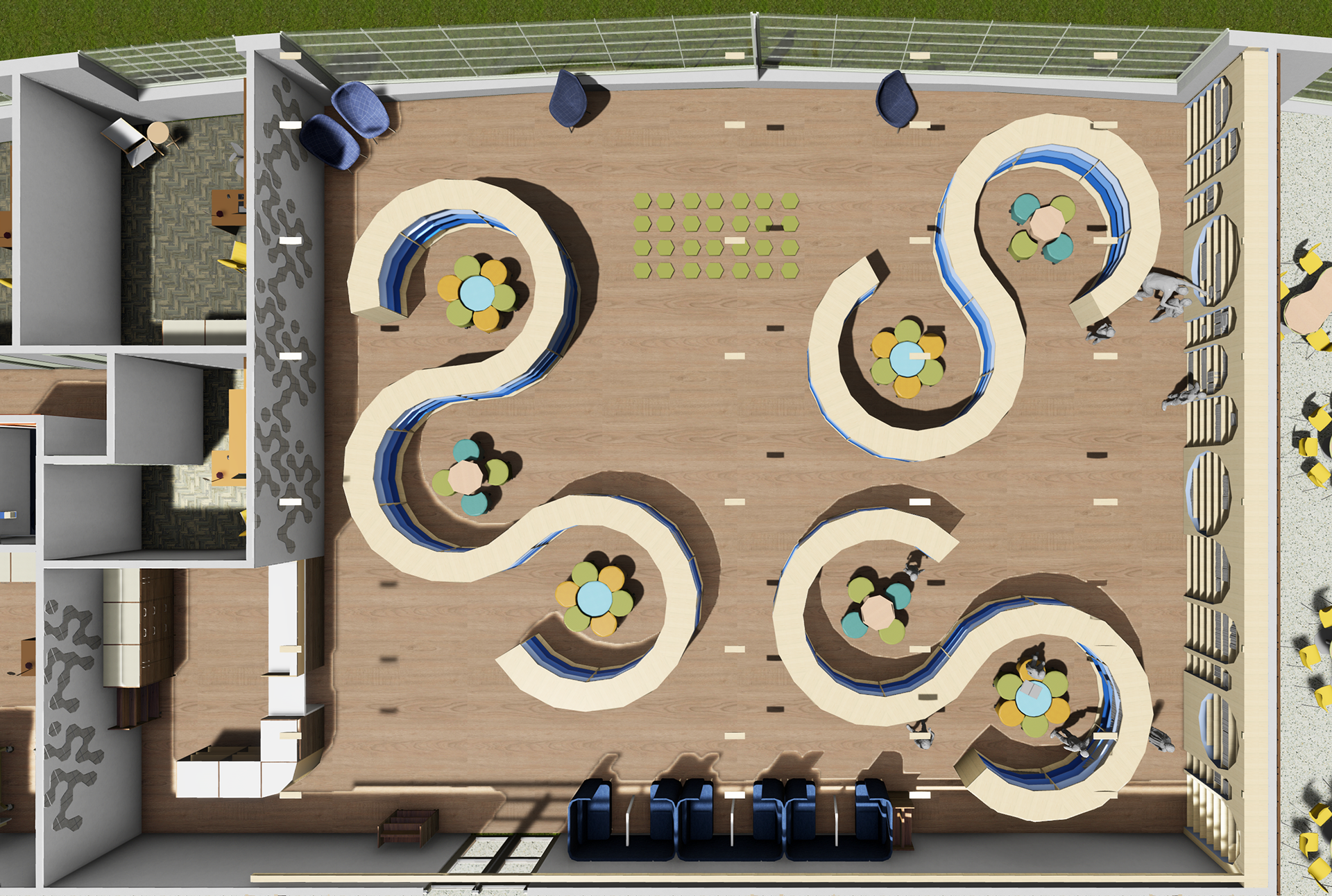 Enlarged Library Floor Plan