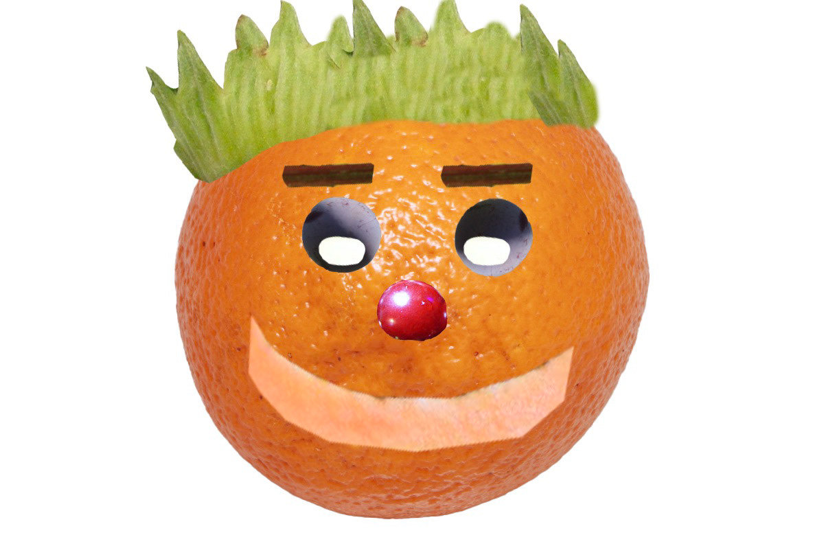 Fruit face project, I was tasked with creating a fruit face using various fruits