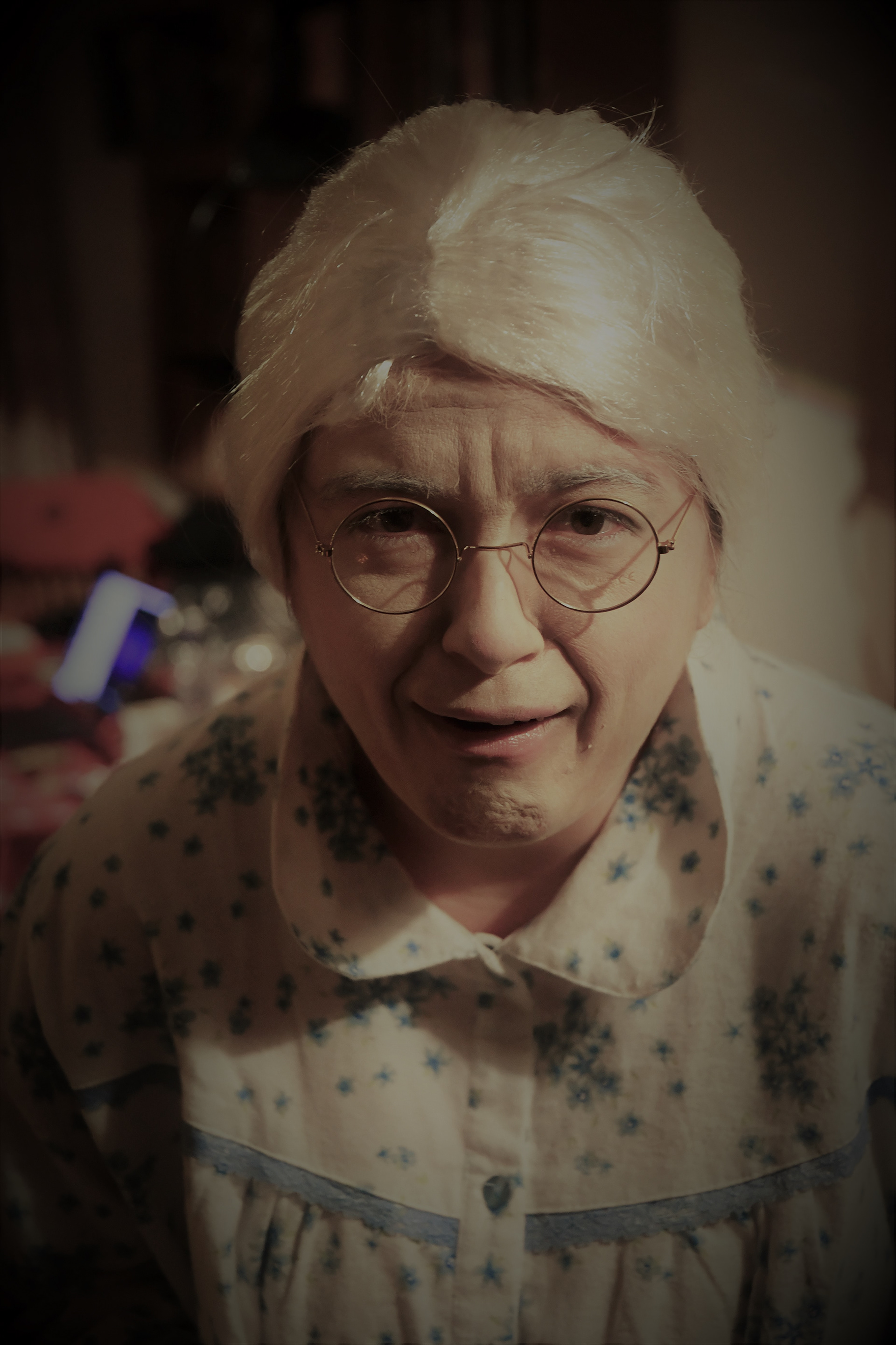 MOS/LS Theatre, Edinburgh, Scotland, LITLLE RED RIDING HOOD as Granny, Director: Pat Zajac, Photo: Mr B. Photobooth