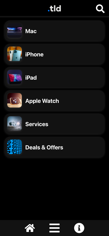 Categories Page