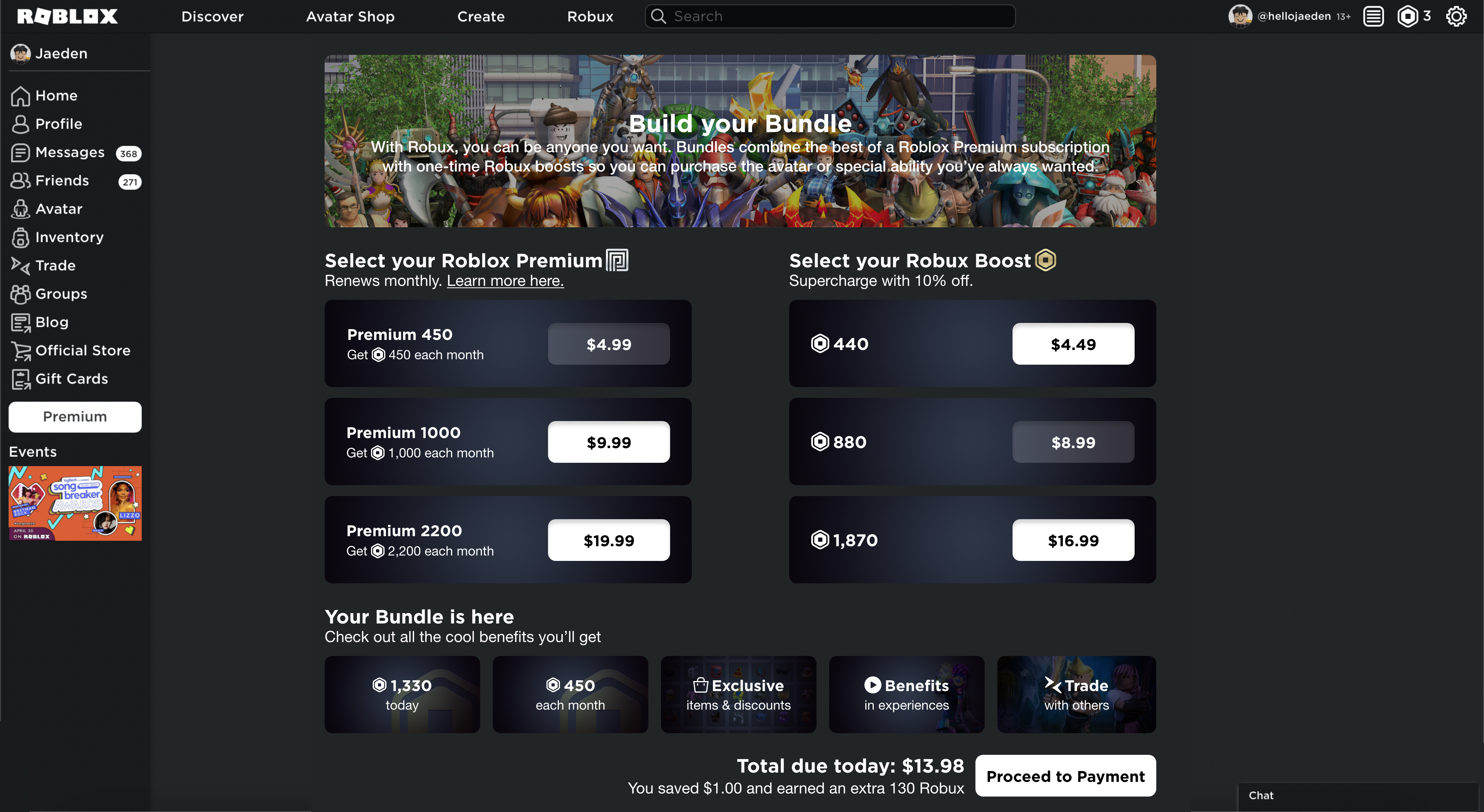 Roblox Bundles concept