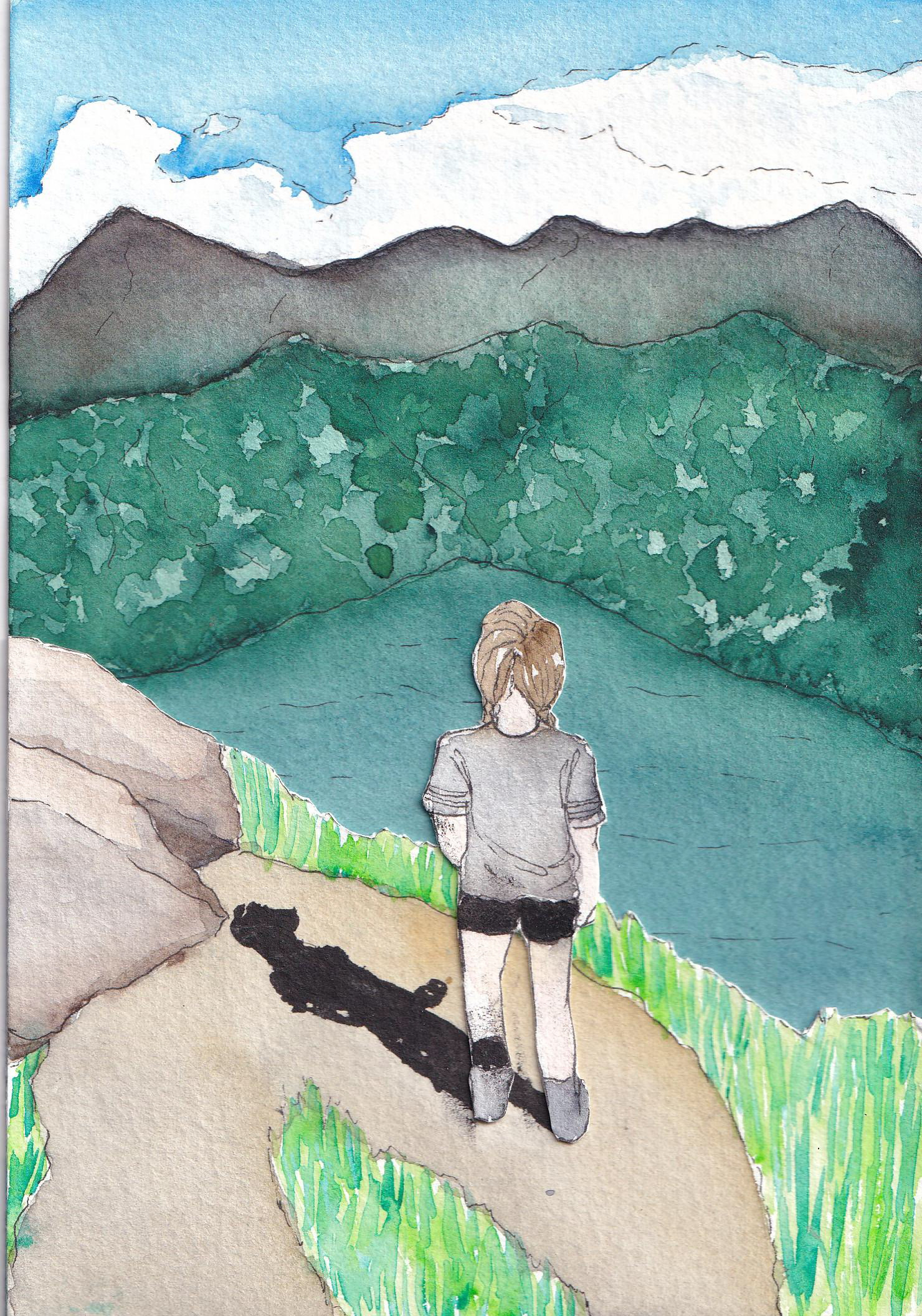 Wanderlust Watercolor Collage