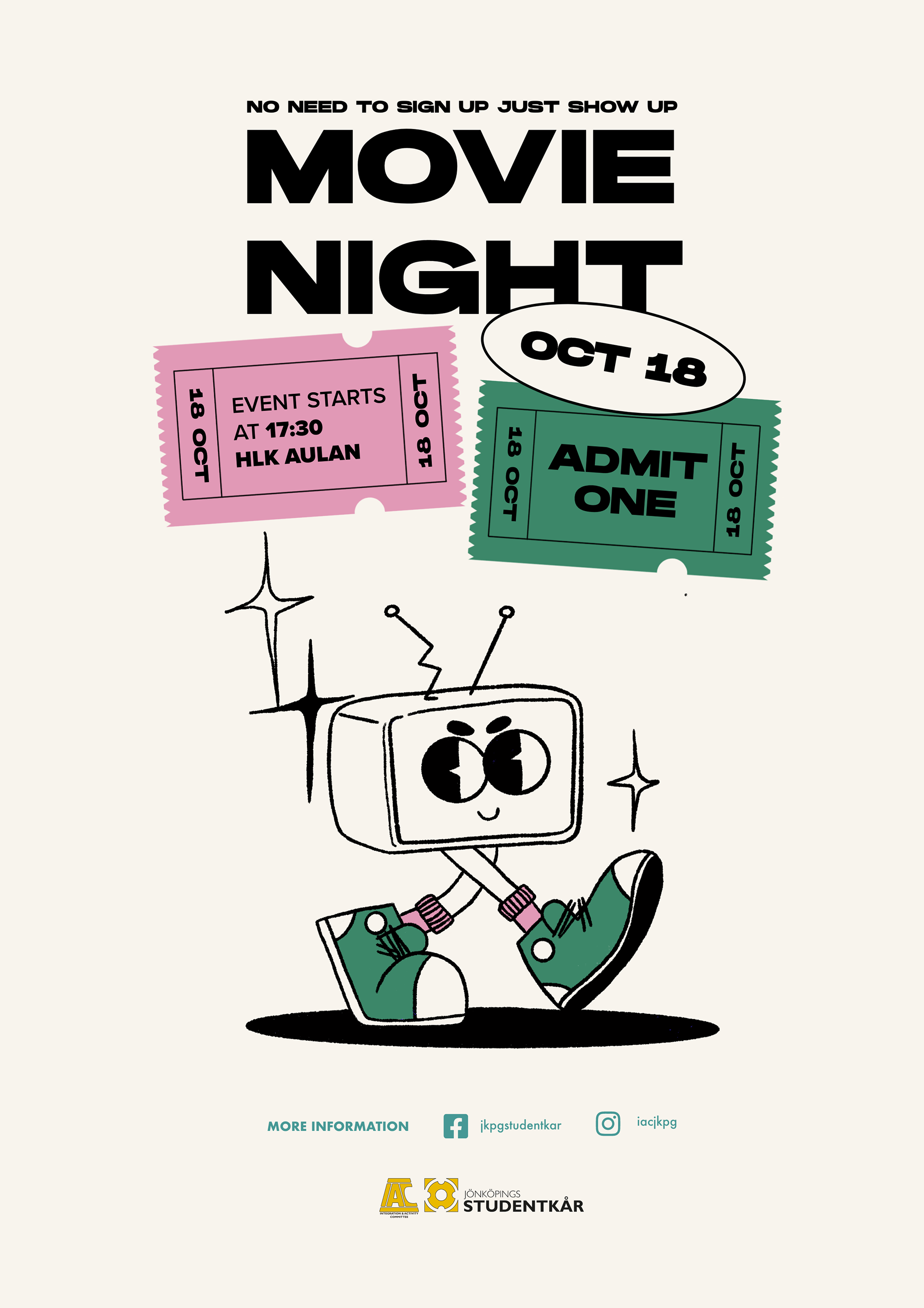 Poster design for IAC Movie Night event