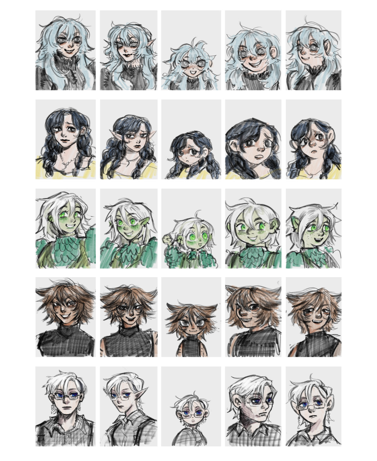 Ryoko Kui style character exploration