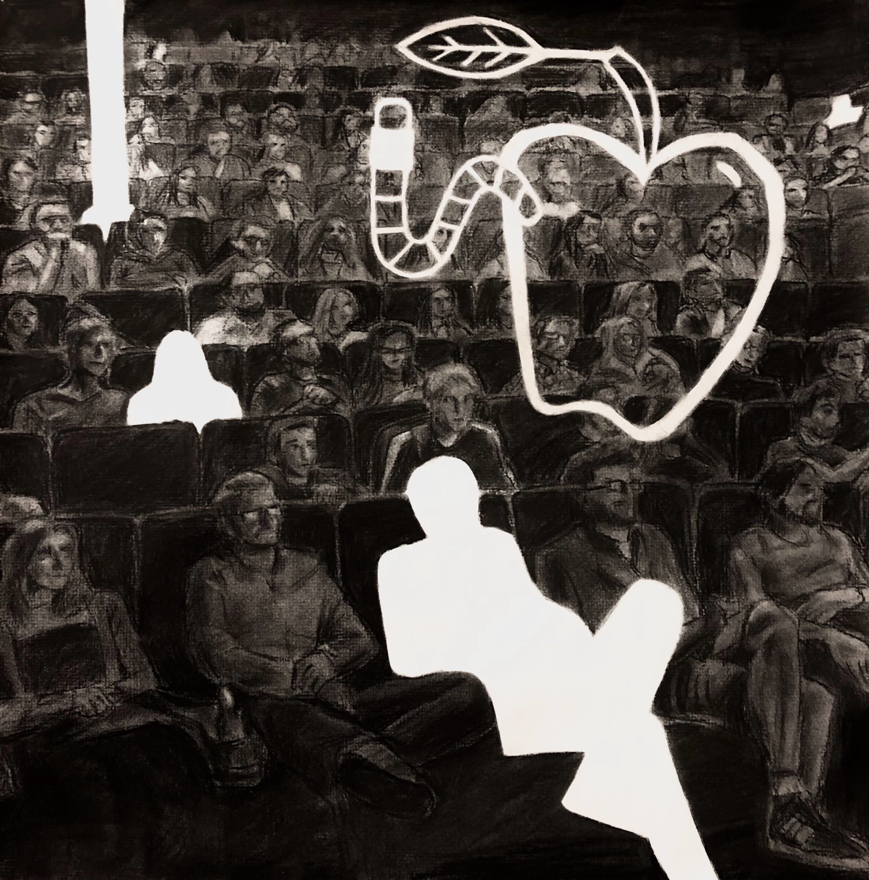 "Consumption", charcoal 2022