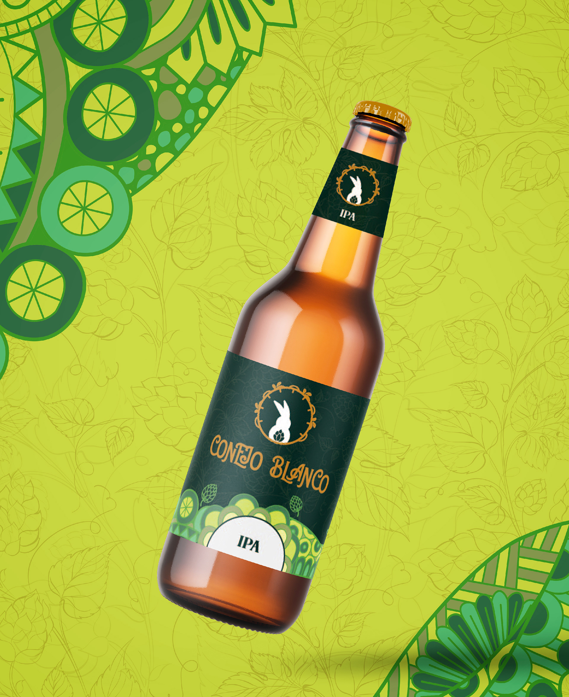 Diseño de Etiquetas Cerveza - Conejo Blanco - Buenos Aires