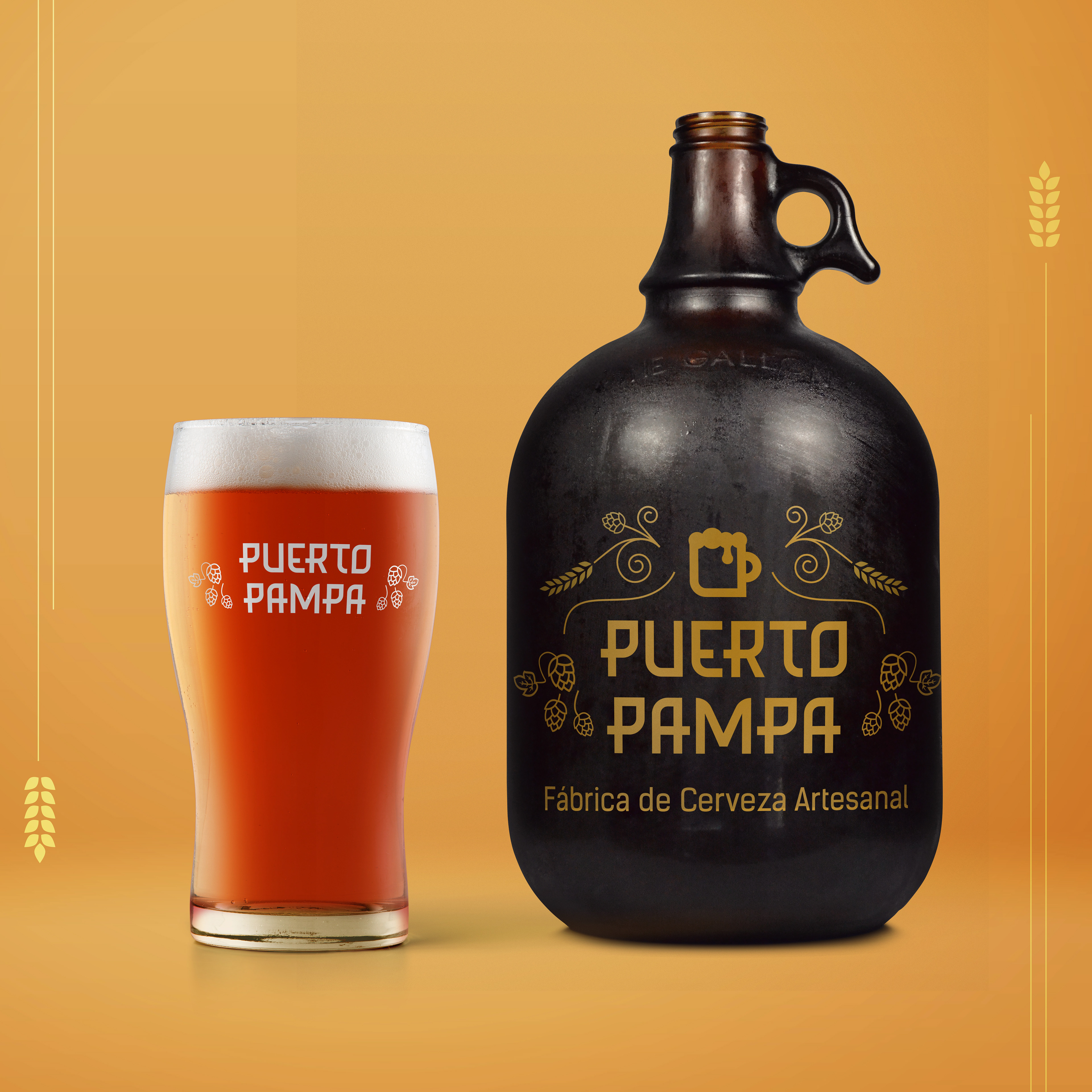 Diseño para Growler y Vaso | Puerto Pampa