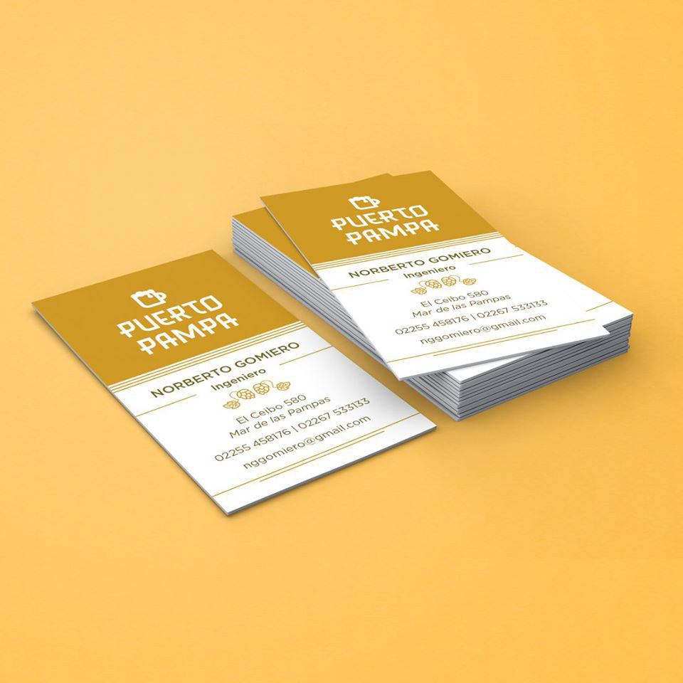 Diseño de Tarjetas Institucionales | Puerto Pampa | Mar de las Pampas